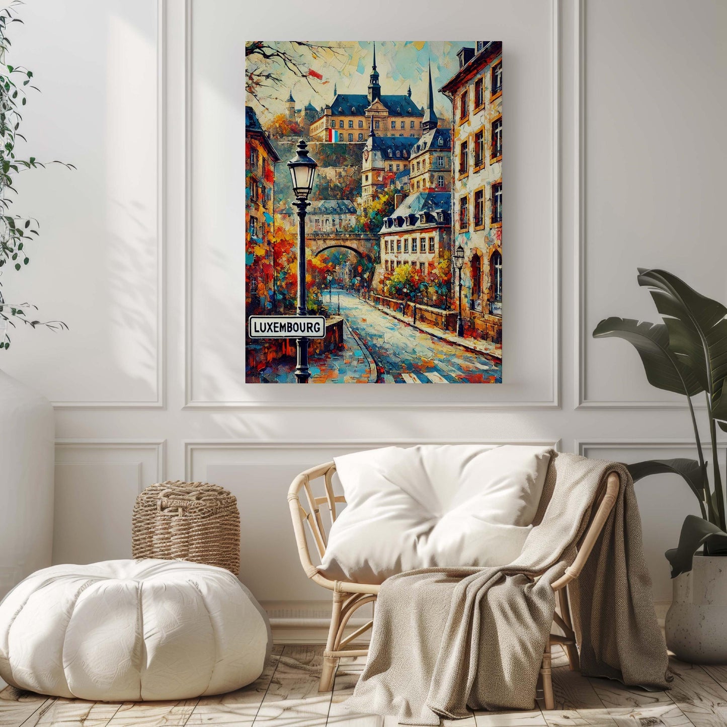 Luxembourg Art Print – Luxembourg City Wall Decor, Travel Poster, Housewarming Gift, Modern European Travel Wall Art