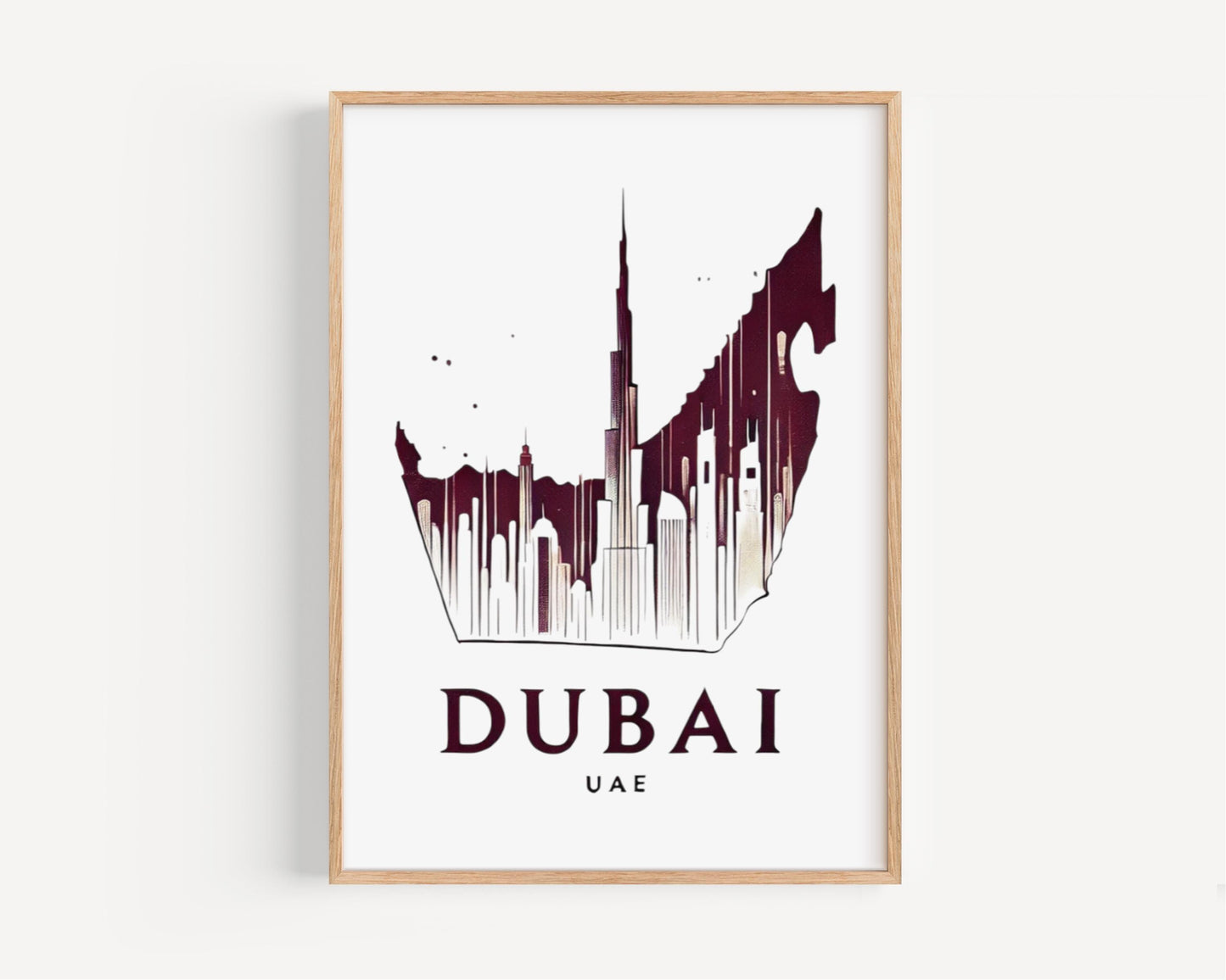 UAE Wall Art Dubai Print Travel Home Decor Unique UAE Gift Housewarming Wall Artwork Poster