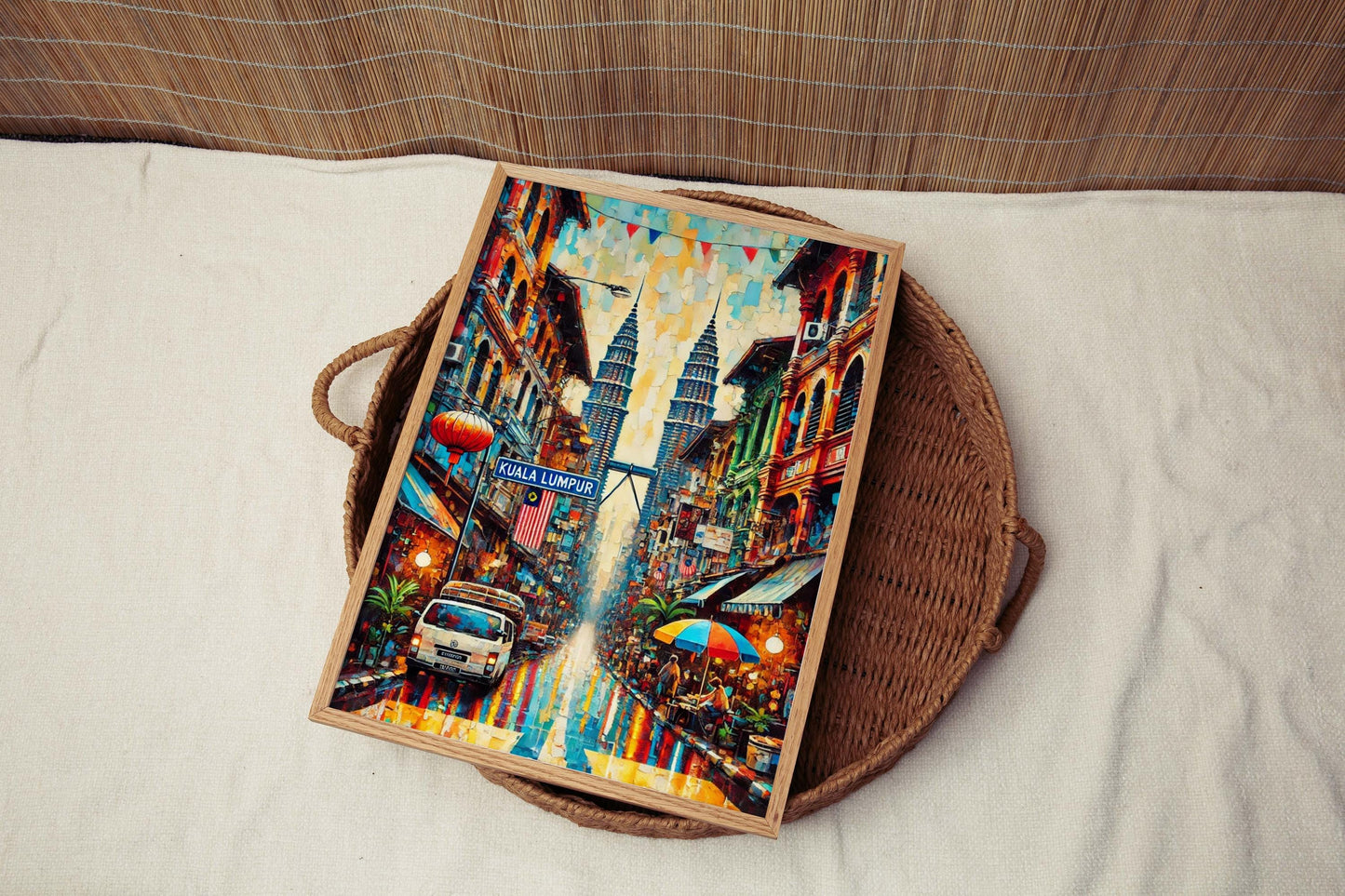 Kuala Lumpur Print - Malaysia Wall Art, Travel Poster, Modern Cityscape, Housewarming & Malaysia Gift, Stylish Home Decor