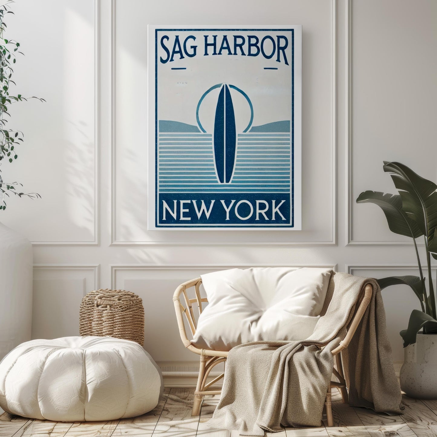New York Sag Harbor Wall Art Print, Travel & Home Decor, NY Gift Idea, College Dorm Artwork, Housewarming Gift, Coastal Beach Town Poster