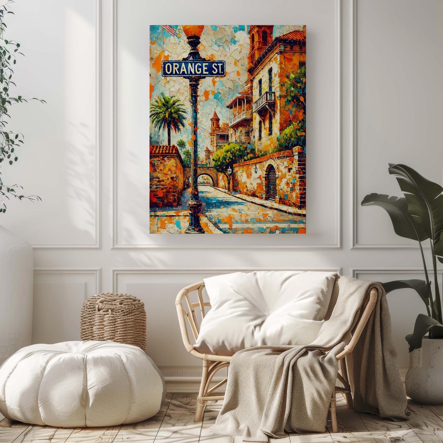 Orange St Print - St Augustine Wall Art, Florida Travel Poster, Orange Street Decor, Housewarming Gift, FL Art, Coastal Home Print