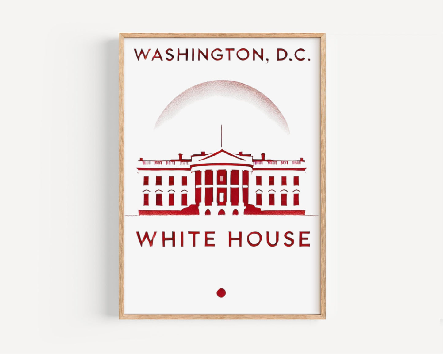 White House Wall Art Print, Washington DC Travel Decor, USA Gift, Housewarming & College Dorm Room Artwork