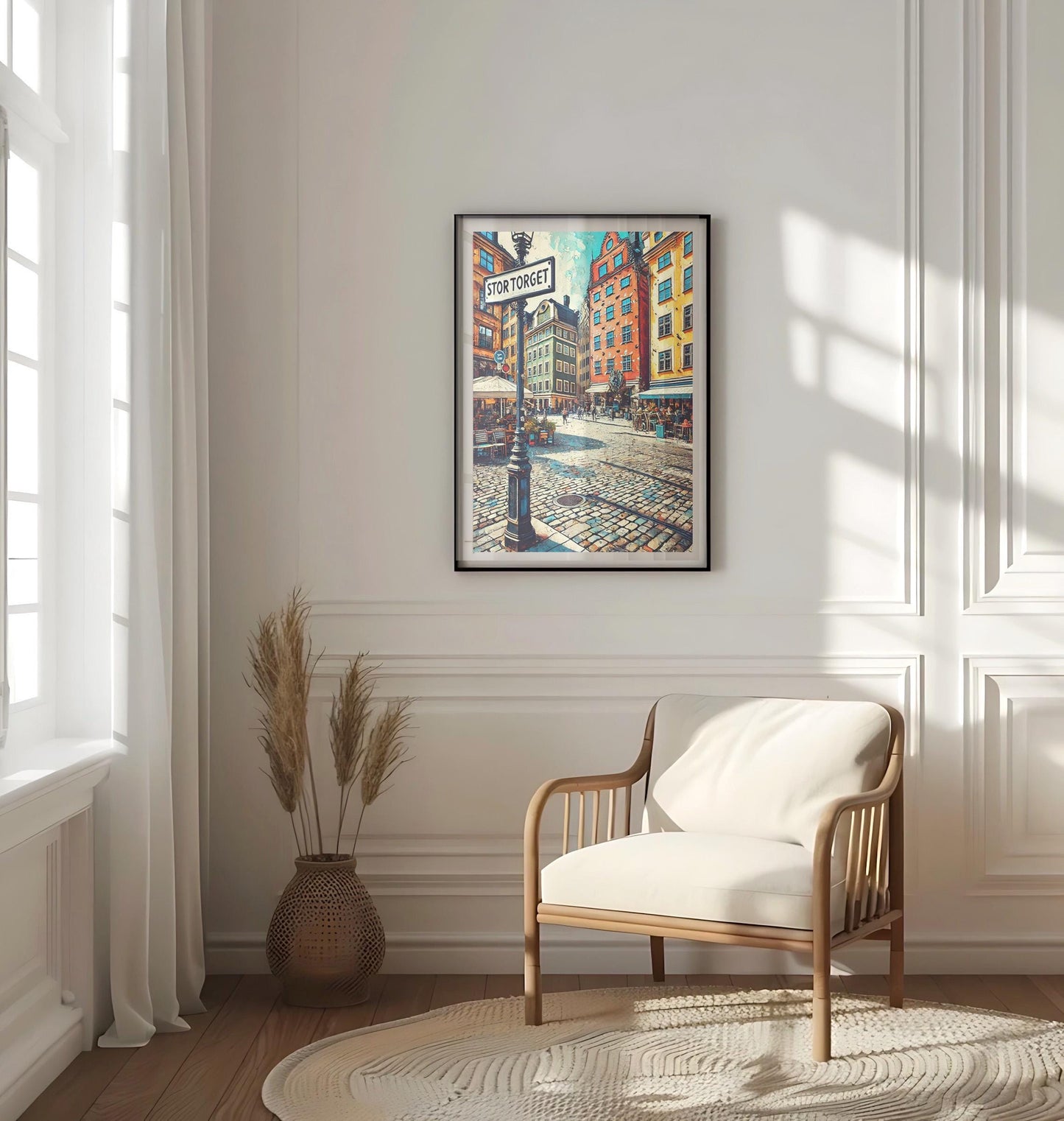 Stortorget Wall Art Print - Stockholm Travel Poster, Sweden Art Souvenir, Housewarming Gift, Scenic Stortorget Square Decor