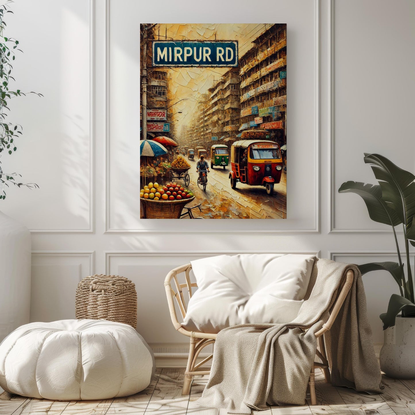 Dhaka Print, Mirpur Road Wall Art, Bangladesh Street Sign Artwork, Travel Souvenir, Cityscape Decor, Fine Art Poster, Personalized Gift