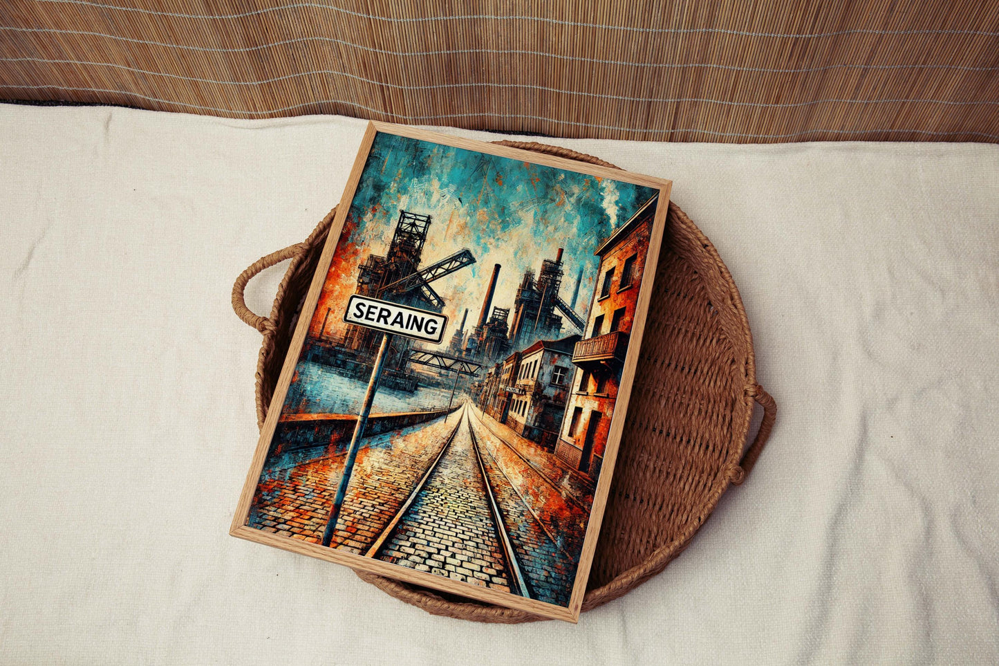 Seraing Art Wall Print - Belgium City Travel Poster, European Home Decor, Housewarming Gift, Seraing Wall Art, Austria Travel Gift