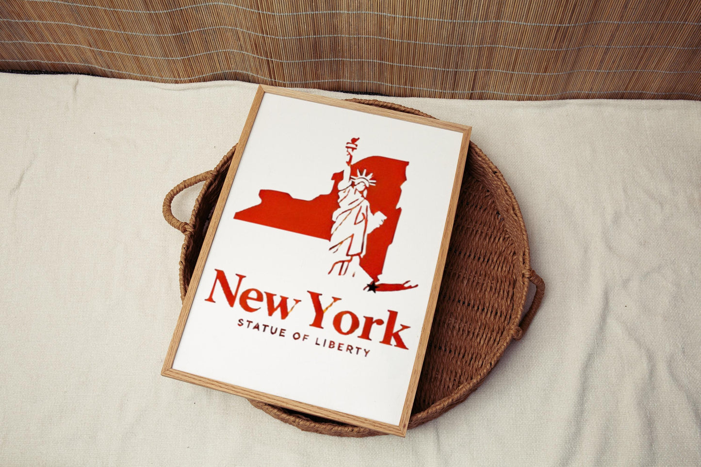 Statue of Liberty Wall Art Print, New York Travel Decor, NY Gift, Housewarming & College Dorm Room Art, Iconic USA Home Decoration