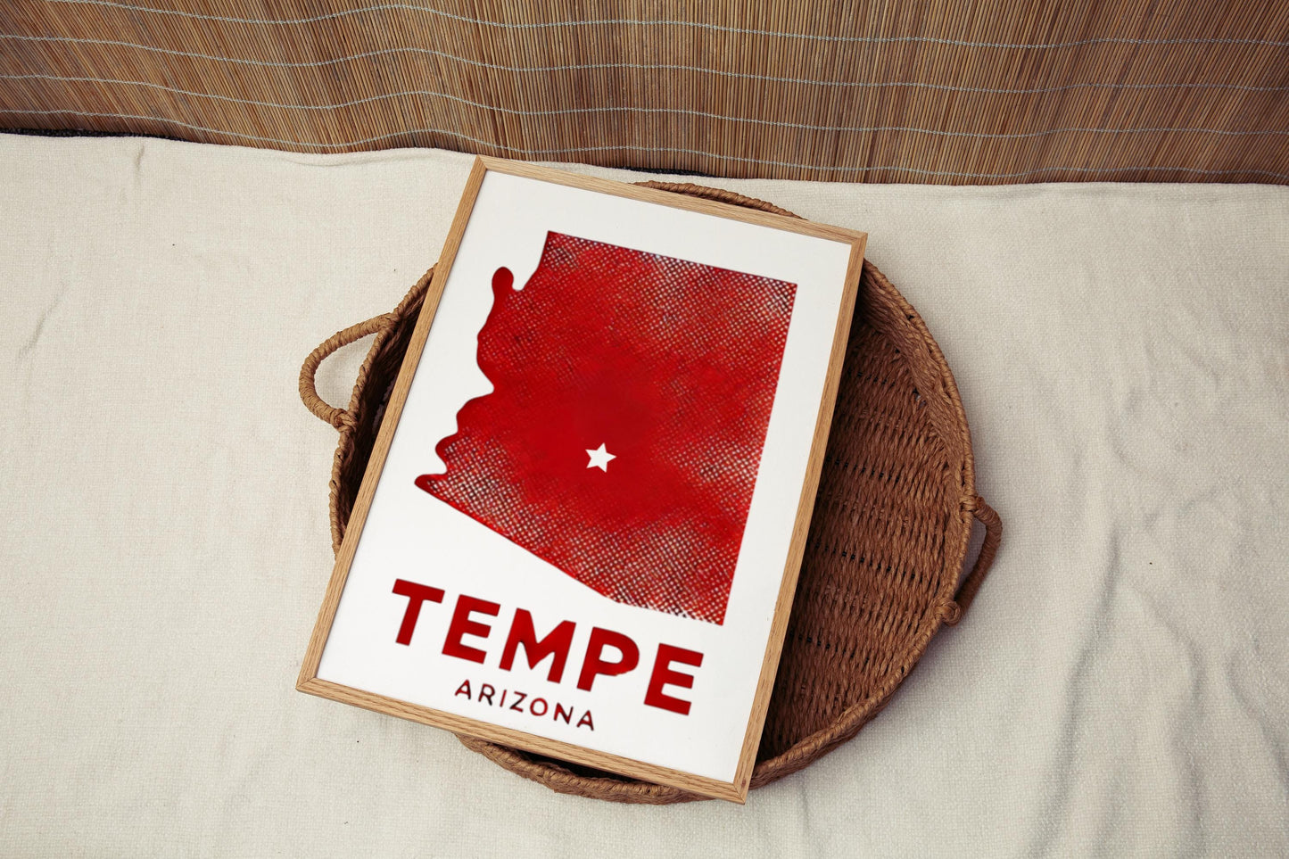 Tempe Wall Art Print – Arizona Travel Decor, AZ Gift Idea, College Dorm & Housewarming Art, Modern Home Decoration