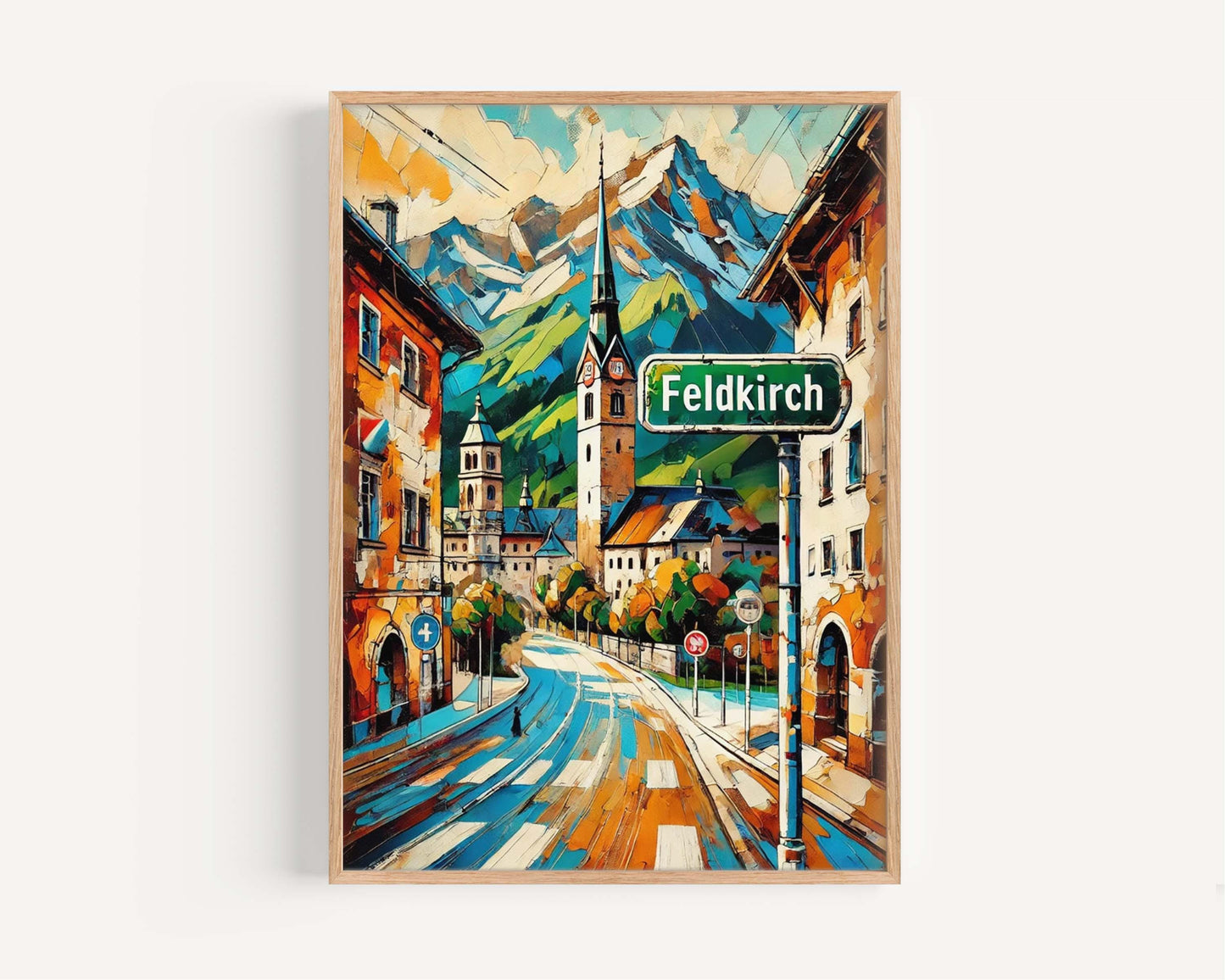 Feldkirch Art Print - Austria Travel Poster, European City Wall Art, Housewarming Gift, Feldkirch Austria Home Decor, Travel Gift