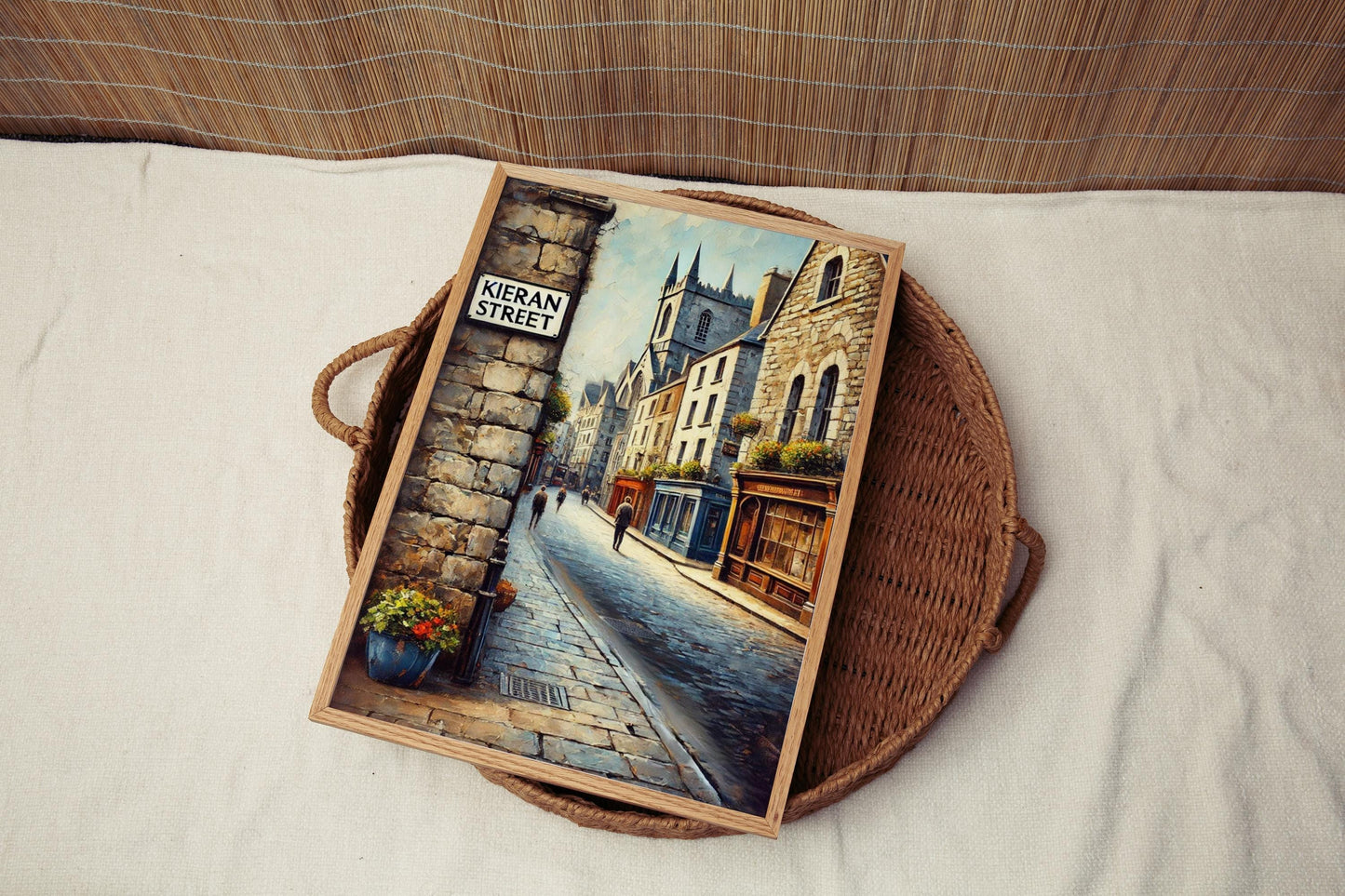 Ireland Kilkenny Kieran Street Wall Art Print, Travel Poster, City Map, Irish Housewarming Gift, Kilkenny Decor, Unique Ireland Artwork