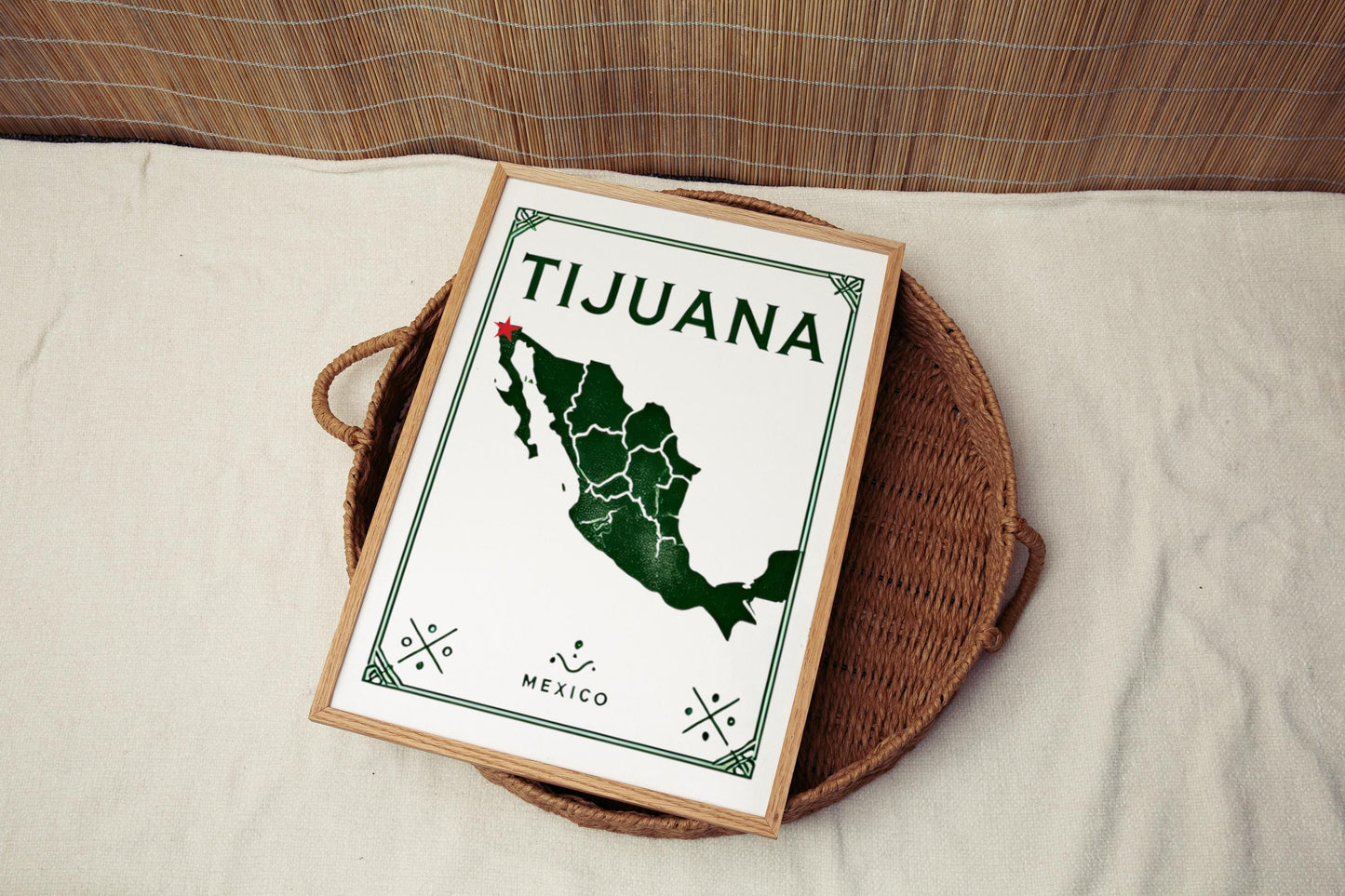 Mexico Tijuana Wall Art Print, Travel Home Decor, Mexico Gift, College Dorm & Housewarming Artwork