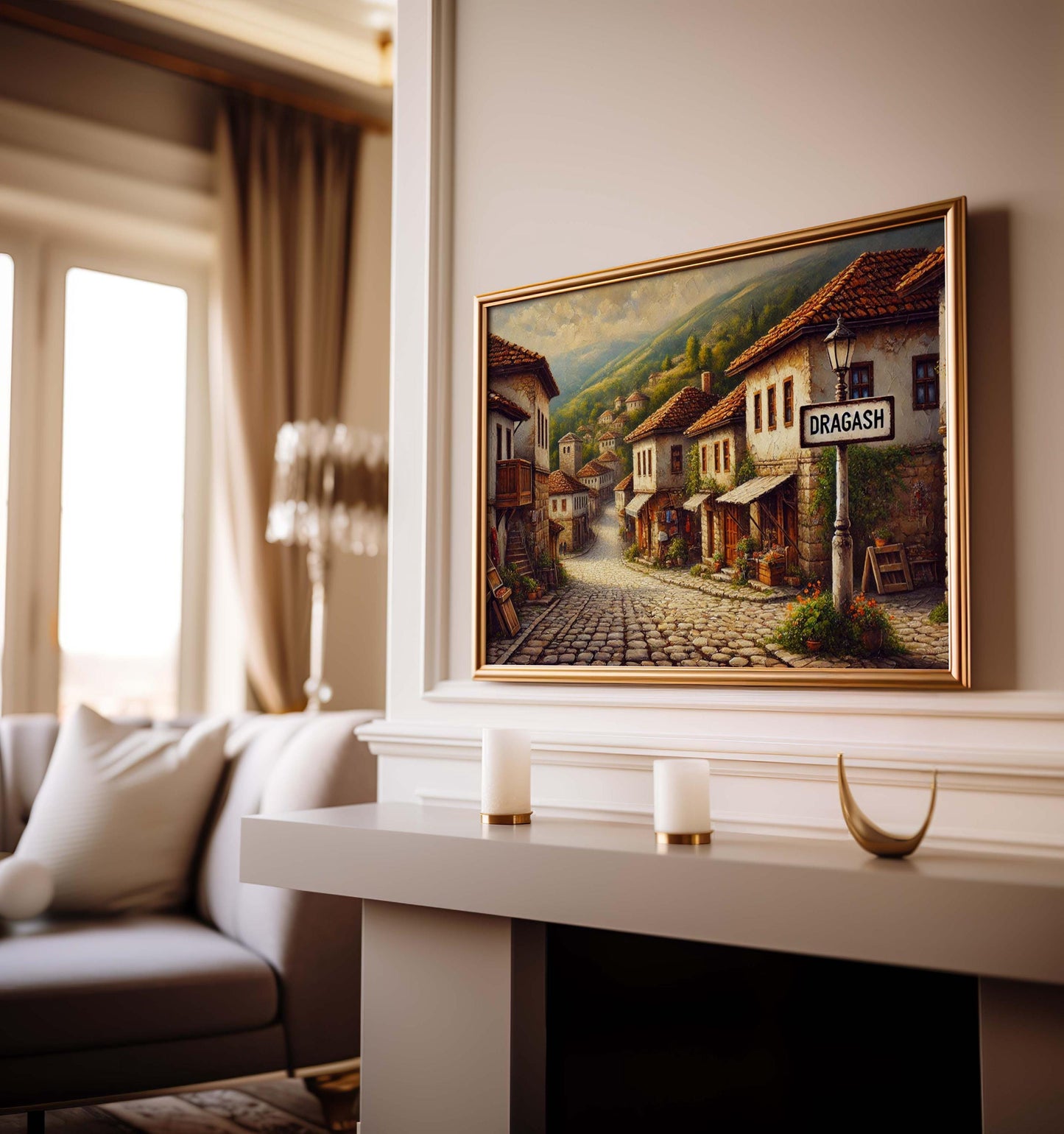 Dragash Art Wall Decor, Kosovo City Travel Print, European Poster, Housewarming Gift, Dragash Wall Art, Unique Kosovo Artwork