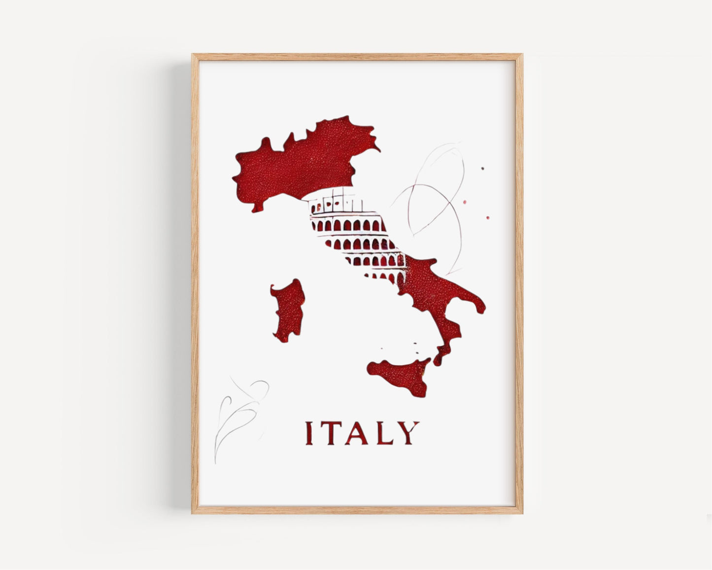 Colosseum Wall Art Print, Italian Travel Decor, Italy Gift, Historic Rome Illustration, Home & Housewarming Artwork, Unique Italy Poster