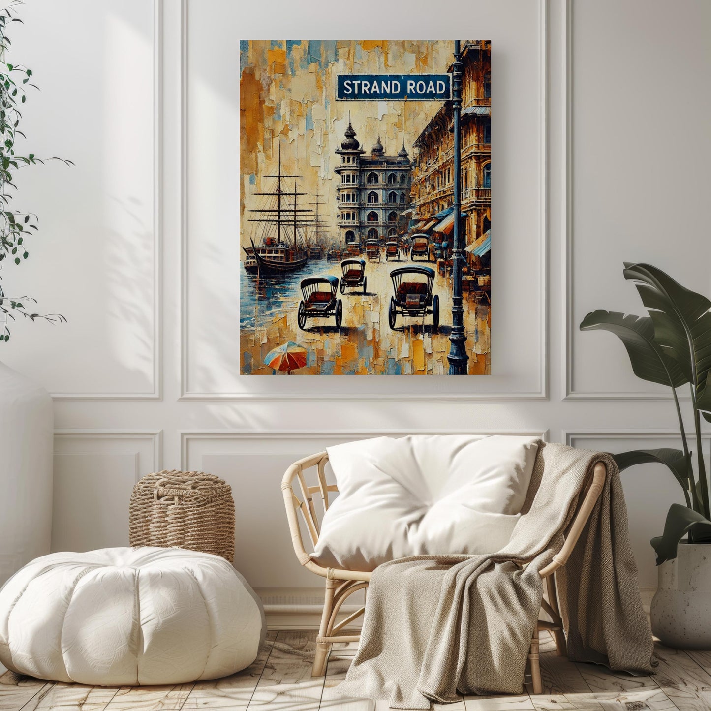 Strand Road Wall Art, Yangon Print, Myanmar Travel Decor, Cityscape Poster, Riverside Boulevard, Cultural Home Wall Art, Travel Gift