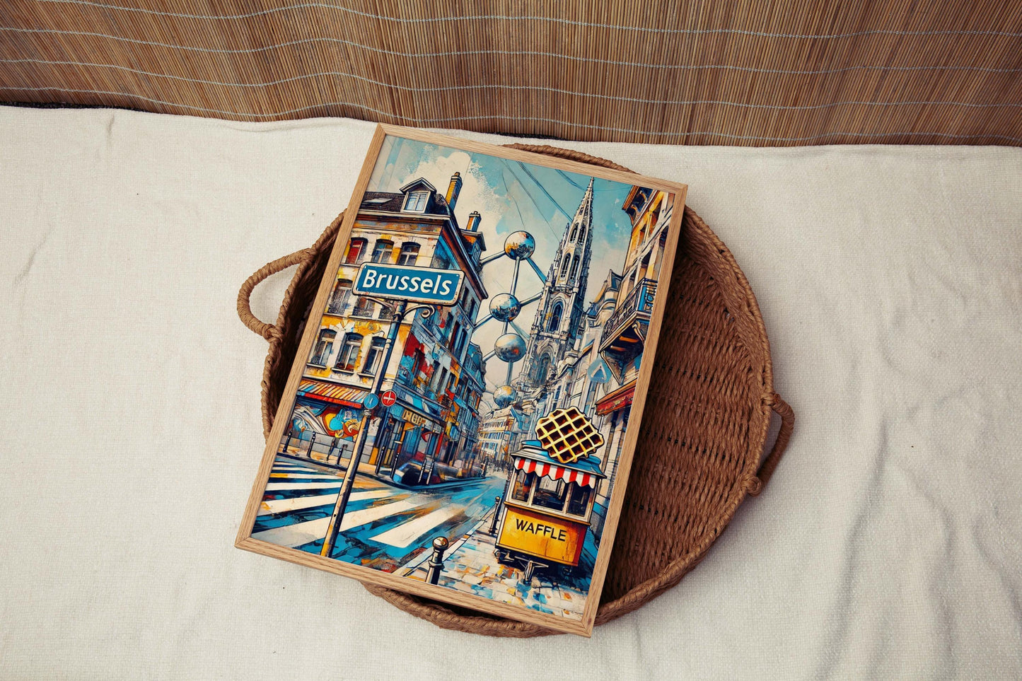 Brussels Art Print - Belgium Travel Poster, European Wall Art, Housewarming Gift, Brussels Cityscape Decor, Unique Belgium Artwork