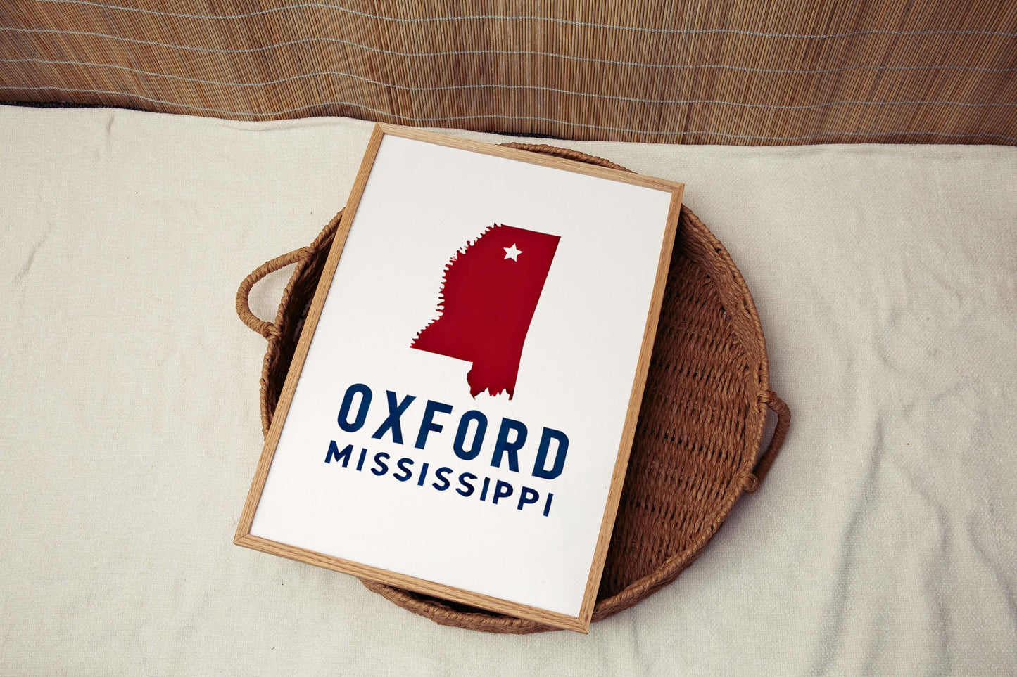 Oxford Print Mississippi Wall Art, Oxford Travel Decor, College Gift, Housewarming, MS Artwork, Southern Home Decoration