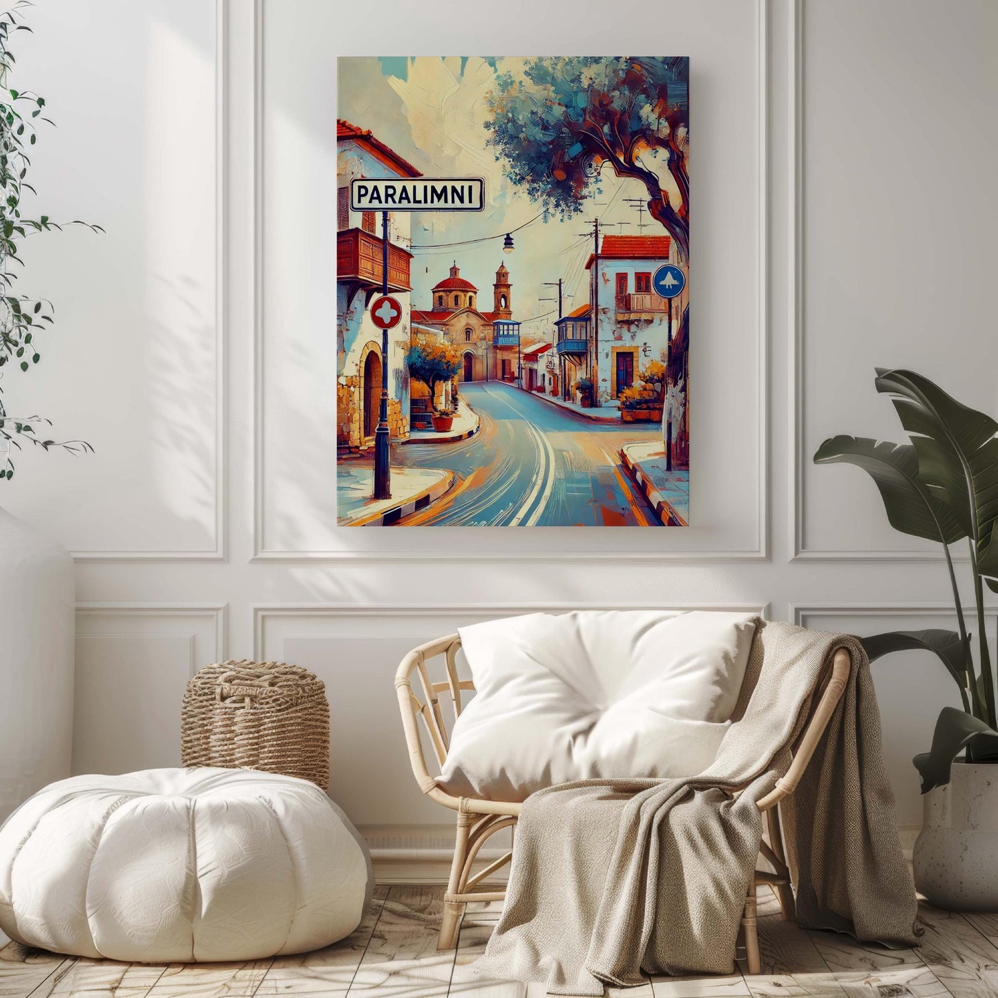 Paralimni Art Print - Cyprus Wall Art, Travel Poster, Europe City Gift, Housewarming Decor, Paralimni Map Illustration, Vacation Home Style