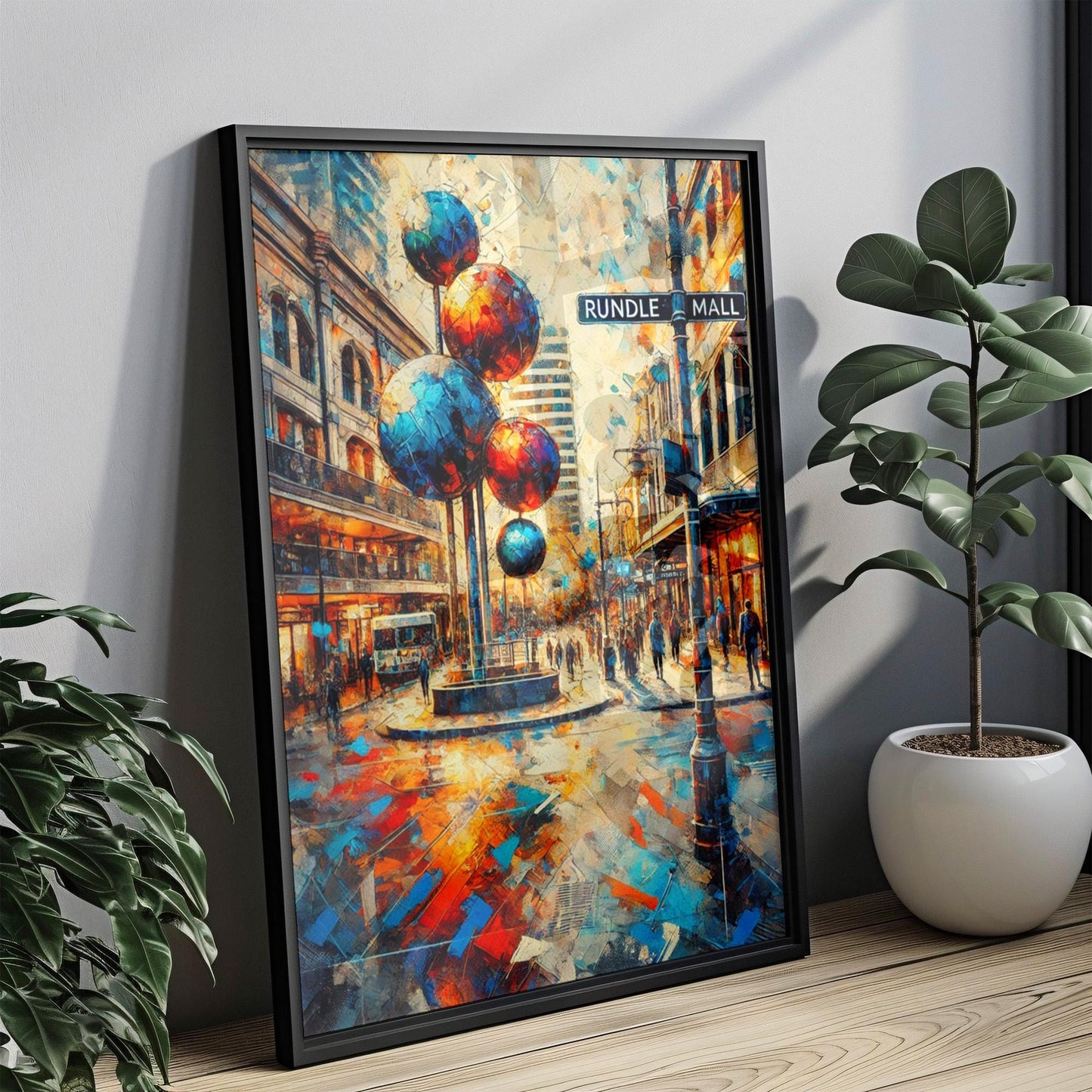 Rundle Mall Wall Art Print - Adelaide Travel Poster, Australia Gift & Home Decor, Rundle Mall Decor, Housewarming Present