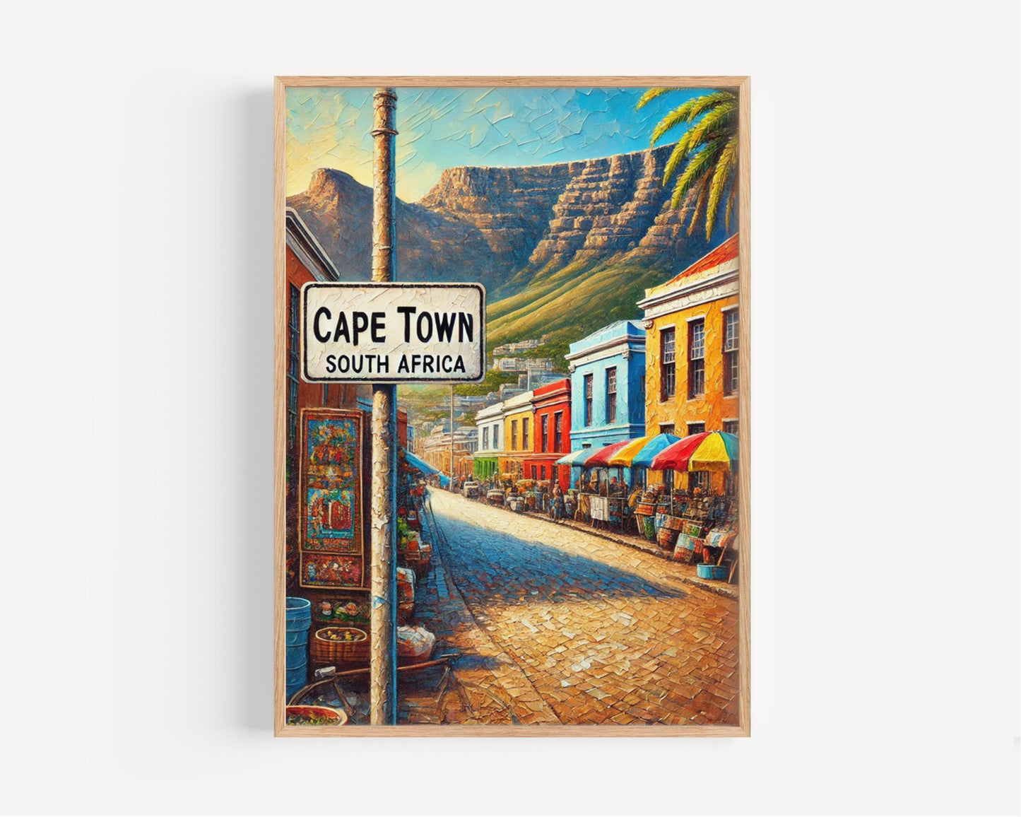 Cape Town Wall Art Print - South Africa Travel Poster, African Decor, Housewarming Gift, Cape Town Map, Modern Travel Art