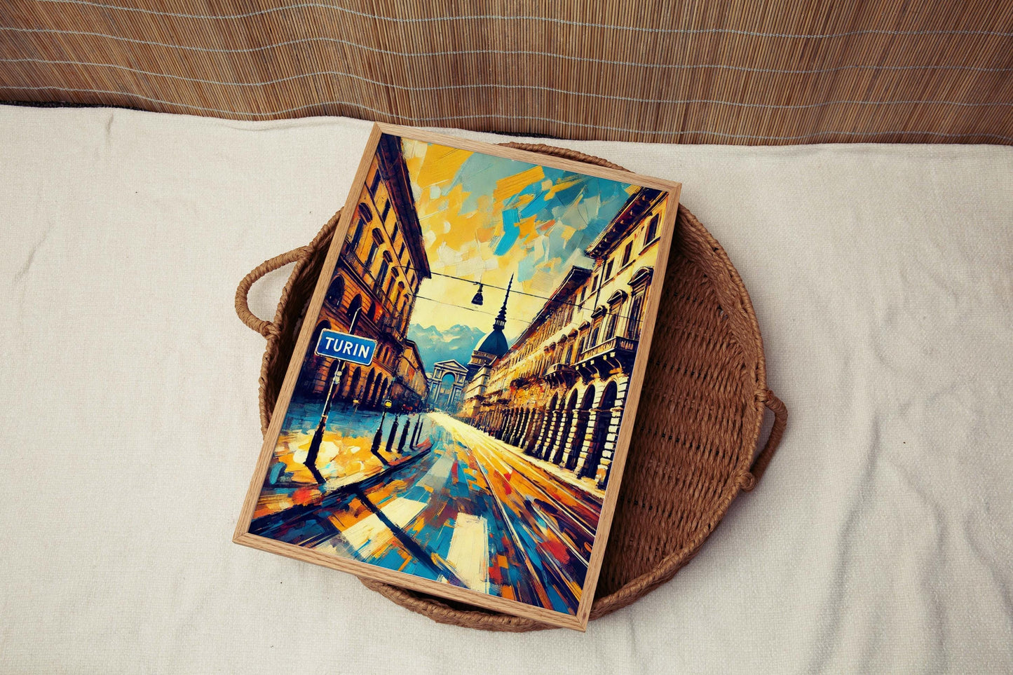 Turin Art: Italian Travel Wall Art Print, European Cityscape Poster, Housewarming & Italy Gift, Modern Turin Artwork for Home Decor