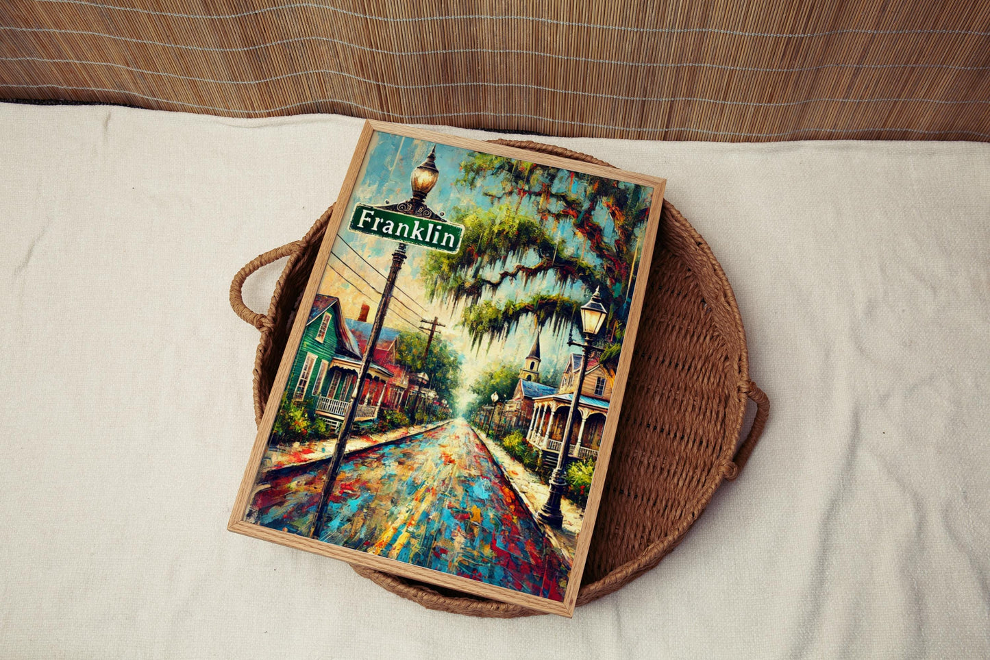 Art Franklin Wall Art Print - Louisiana Travel Poster, American Housewarming Gift, Unique Louisiana Home Decor