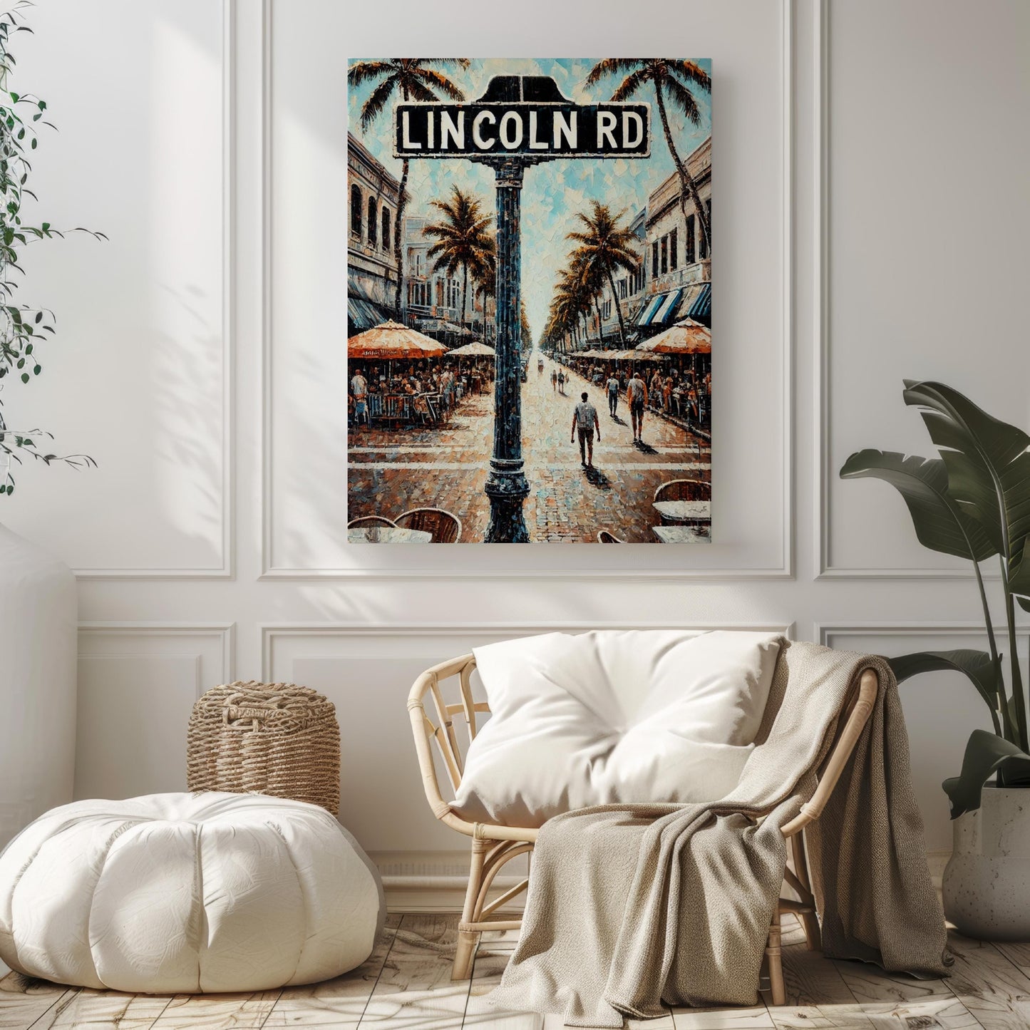 Miami Lincoln Road Wall Art Print, Florida Travel Poster, Miami Beach Home Decor, Florida Gift & Housewarming Artwork