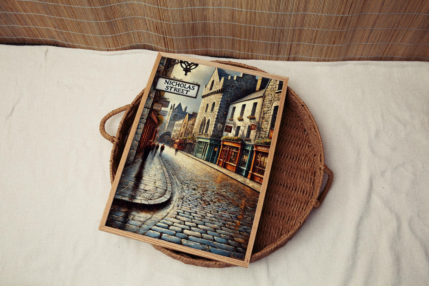 Wall Art Nicholas St Limerick Print - Ireland Travel Poster & Gift, Housewarming Ireland Artwork, Unique Irish Decor