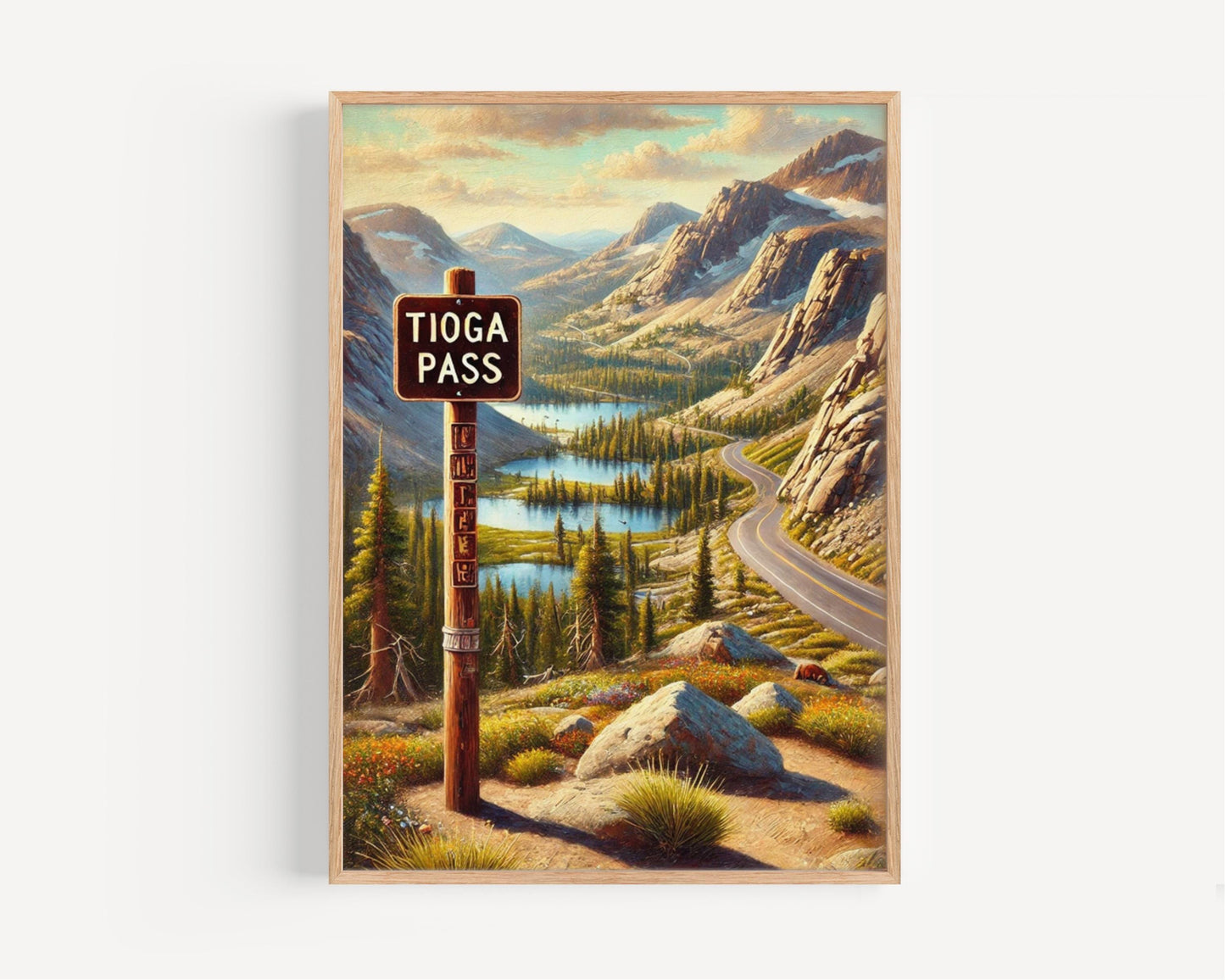 Tioga Pass Wall Art Print - Yosemite Travel Poster, America Landscape Gift, Housewarming Decor, Nature Photography, Adventure Home Art