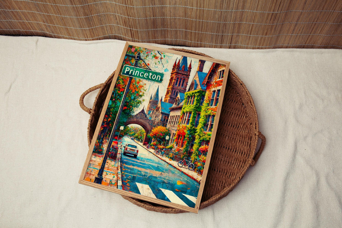 New Jersey Princeton Wall Art Print, Travel Poster & American Art Decor, New Jersey Gift, Housewarming Present