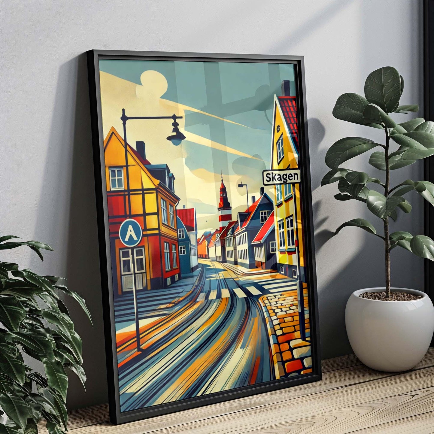 Skagen Wall Art Scandinavian Travel Print - Denmark City Poster, European Artwork, Housewarming Gift, Modern Coastal Decor