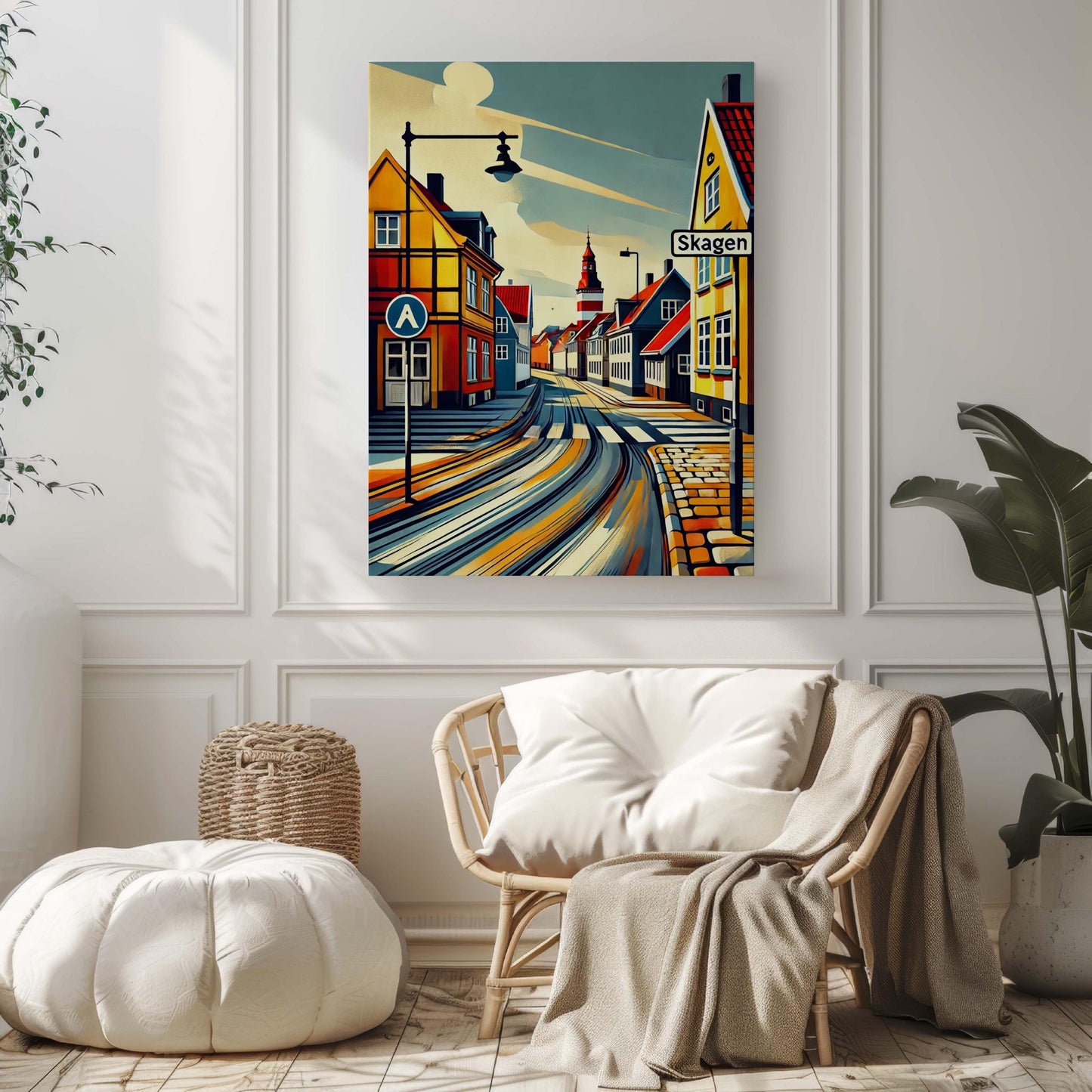 Skagen Wall Art Scandinavian Travel Print - Denmark City Poster, European Artwork, Housewarming Gift, Modern Coastal Decor