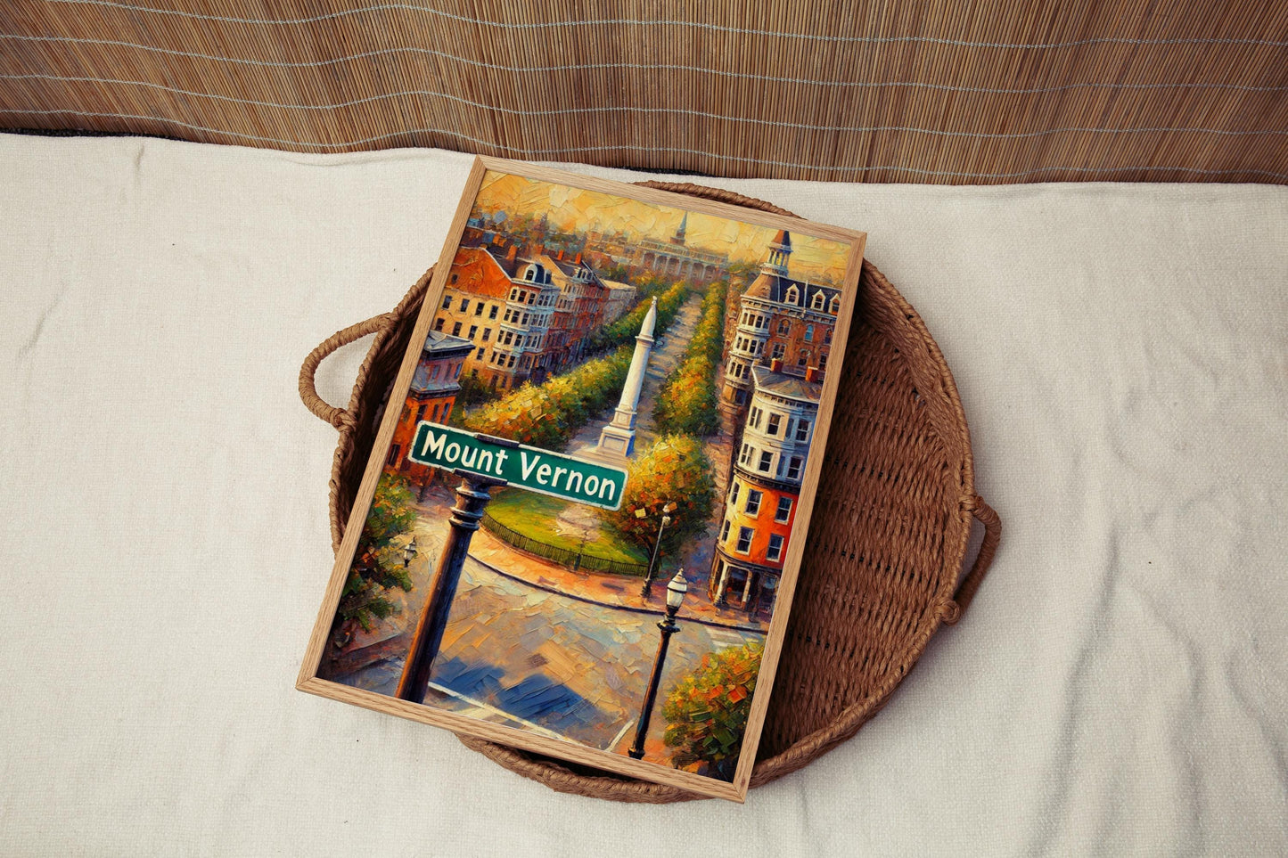 Baltimore Mount Vernon Wall Art Print, Maryland Travel Poster, Housewarming Gift, Baltimore City Decor, Travel Print, Baltimore Gift Idea