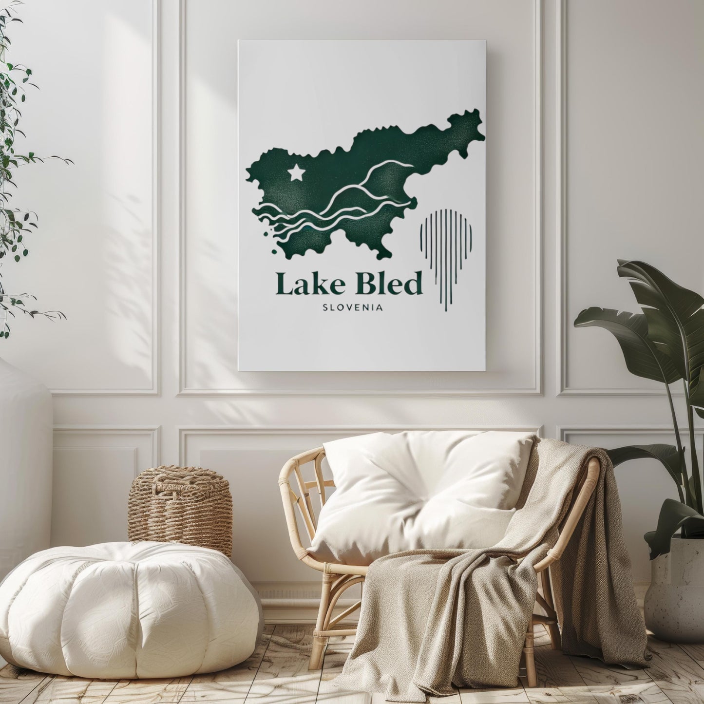 Slovenia Lake Bled Wall Art Print - Travel Home Decor, Slovenia Gift, Housewarming & Beautiful Landscape Artwork