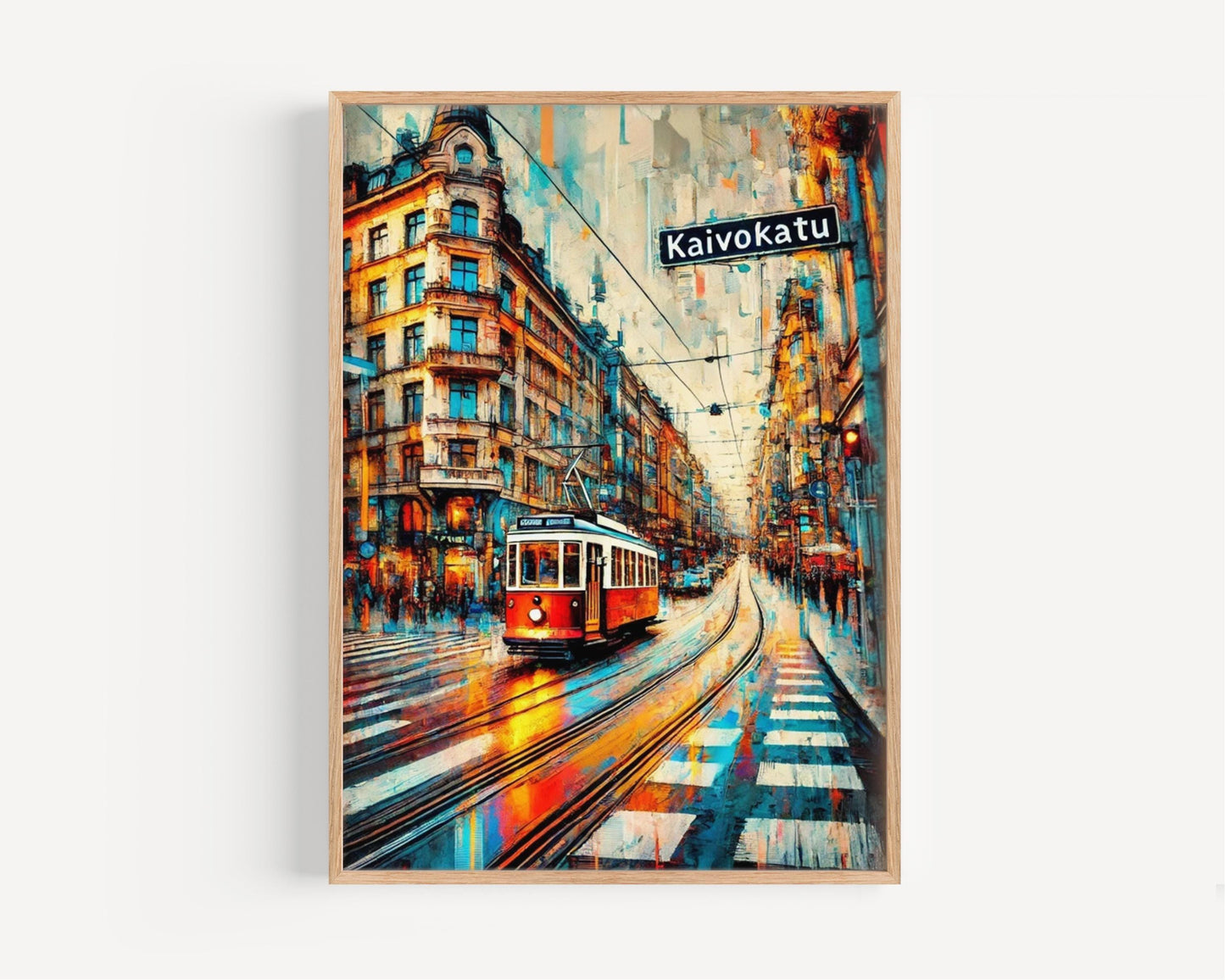 Kaivokatu Wall Art Print - Helsinki Travel Poster, Finland Souvenir, Housewarming Gift, Nordic Home Decor, Finnish Cityscape Art
