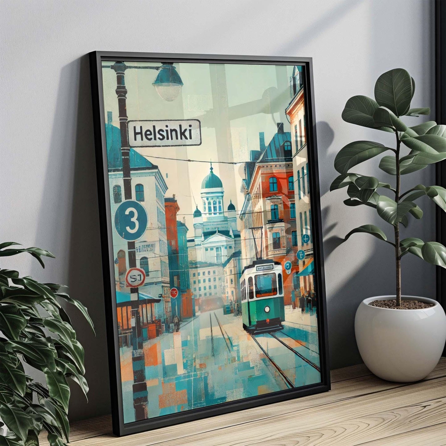 Helsinki Art Print - Scandinavian Wall Art, Finland Travel Poster, Housewarming Gift, European Artwork, Modern Helsinki Decor