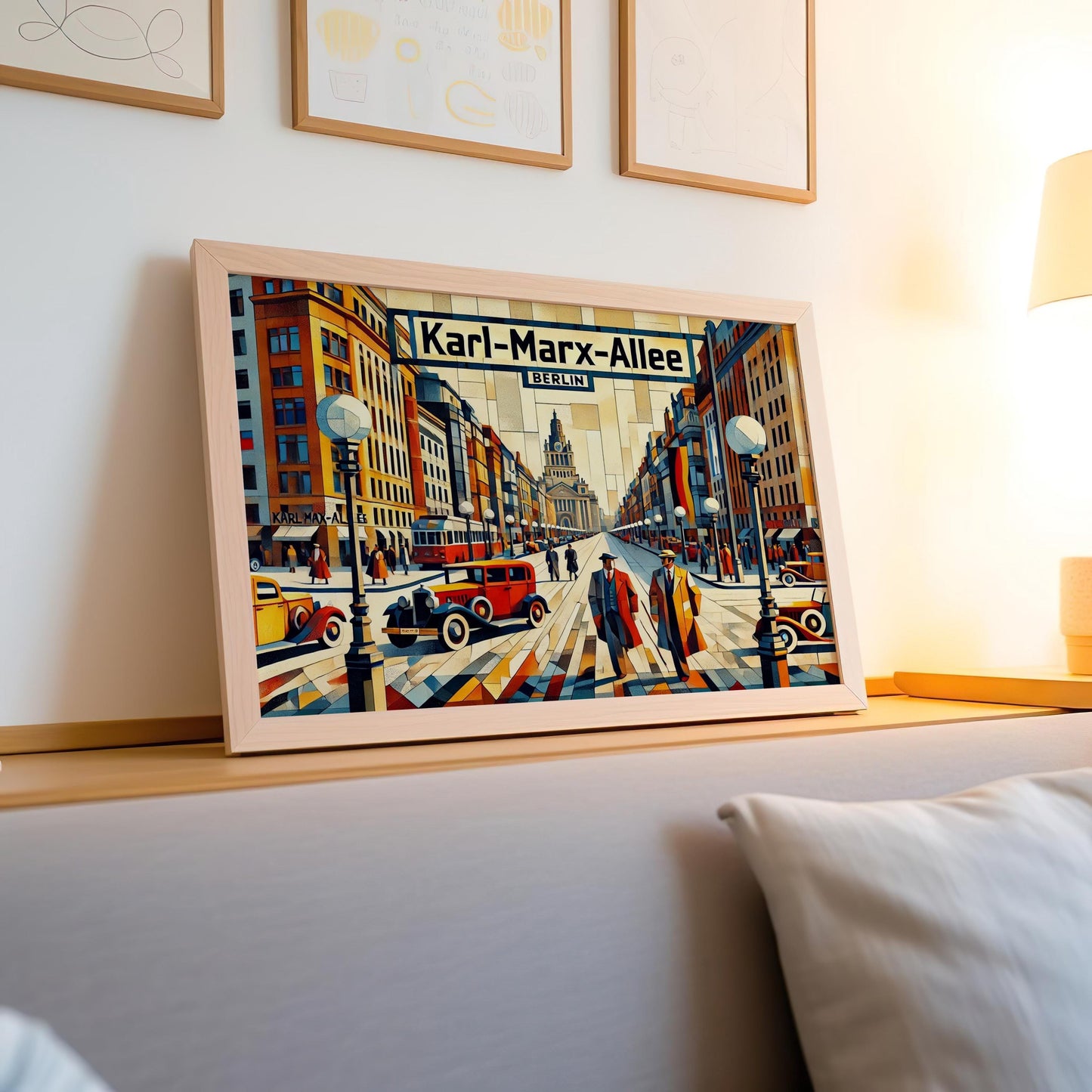 Karl-Marx-Allee Wall Art Print, Berlin Travel Poster, Germany Gift & Housewarming Decor, Modern Cityscape Illustration, Urban Germany Art