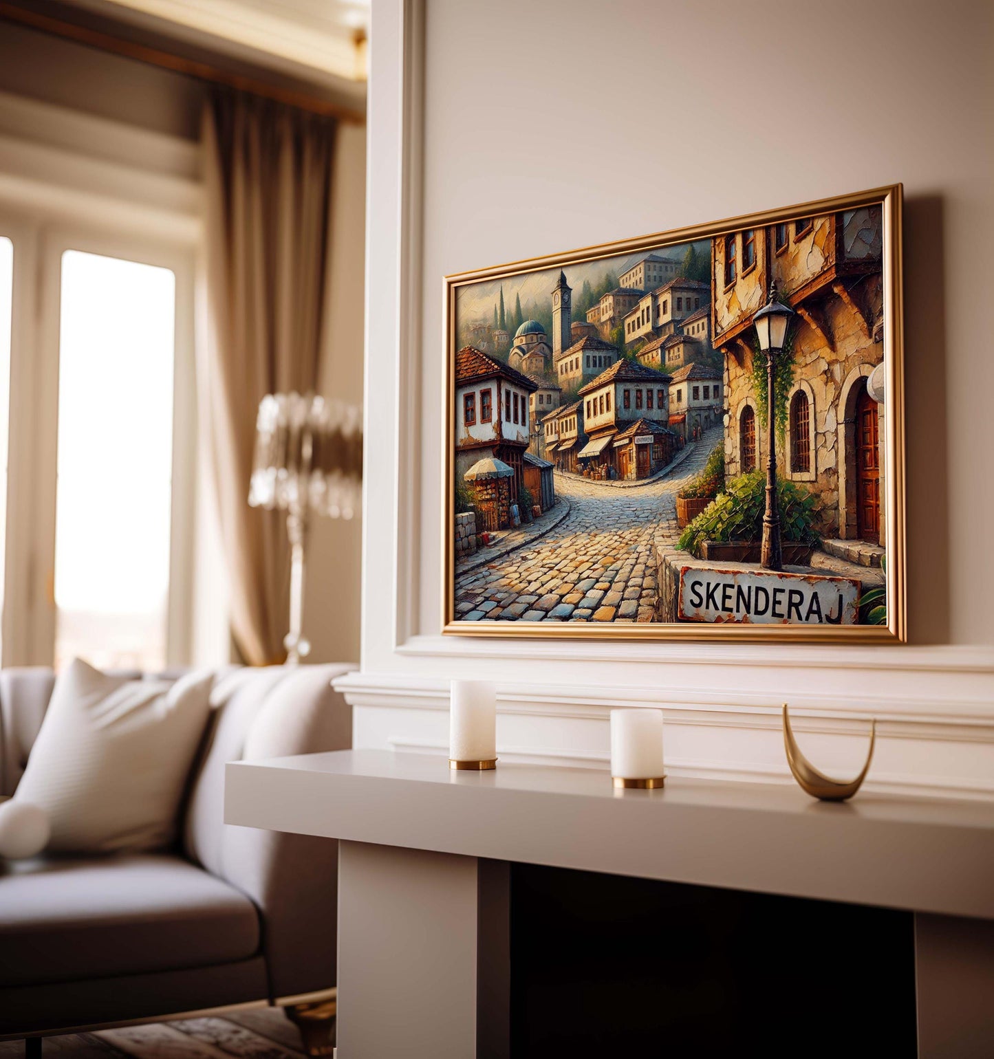 Skenderaj Art Wall Print - Kosovo Travel Poster, Europe City Gift, Housewarming Decor, Skenderaj Map Illustration, Unique Kosovo Artwork