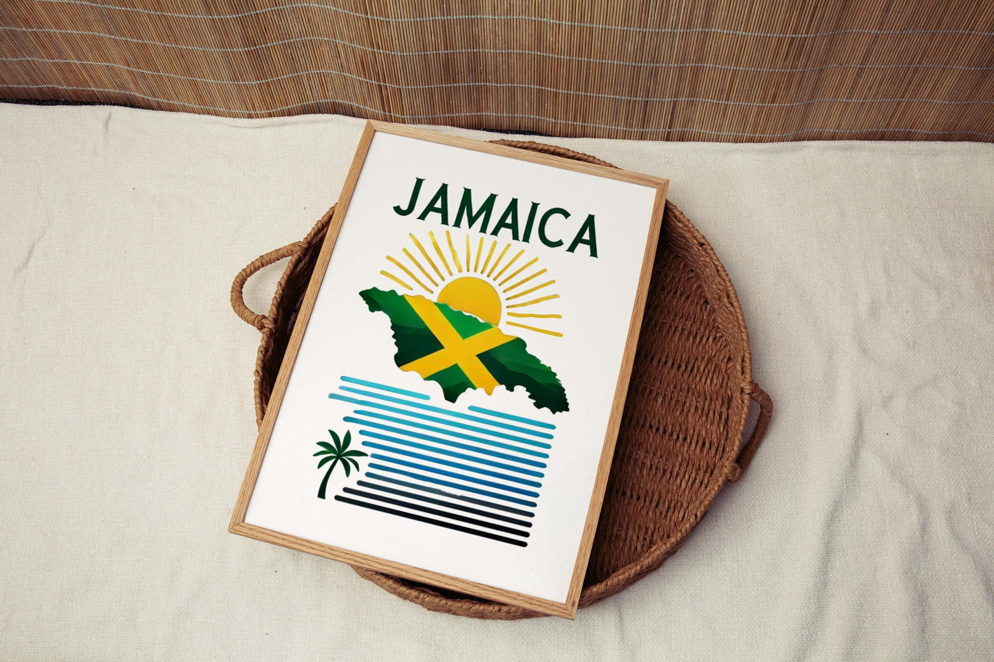 Jamaica Print Tropical Wall Art, Travel Decor, College Dorm & Housewarming Gift, Vibrant Jamaica Home Decor, Island-Inspired Artwork