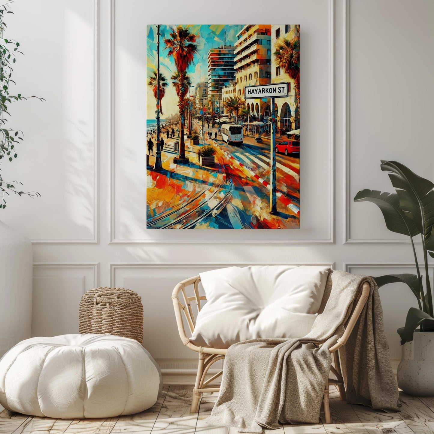 Wall Art HaYarkon St Print Tel Aviv Travel Poster Israel Gift Housewarming Decor Artwork