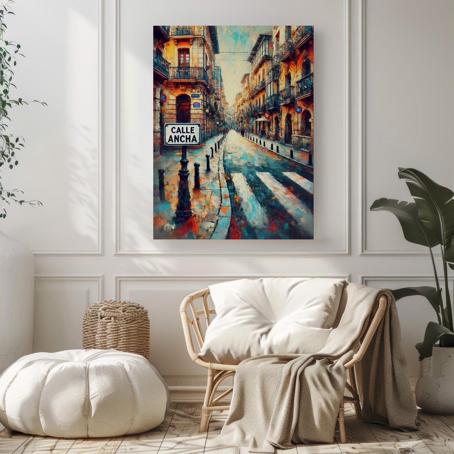 Wall Art Calle Ancha Print - Leon Spain Travel Poster, Spain Gift, Housewarming Decor, Spanish Wall Art, Travel Print