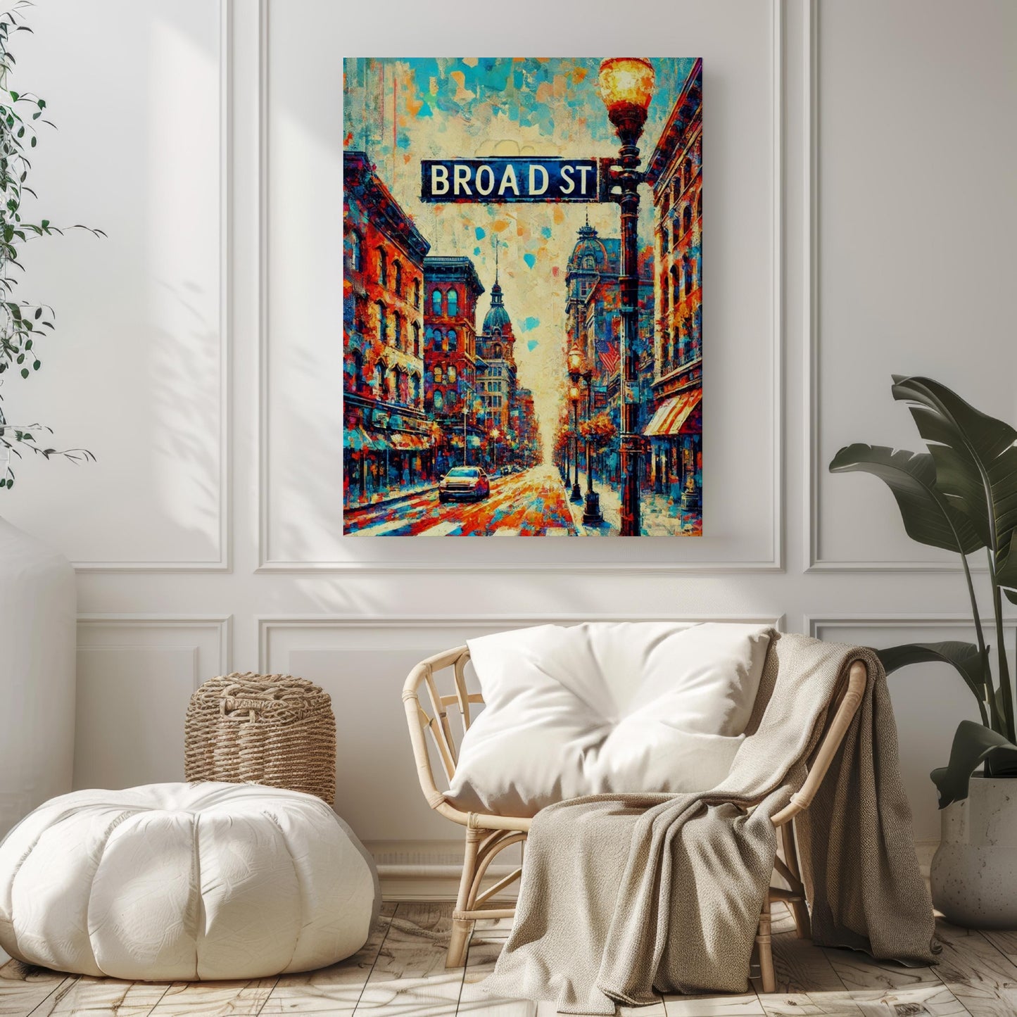 Chattanooga Broad St Wall Art Print - Tennessee Travel Poster, Housewarming Gift, Chattanooga Artwork, Broad Street Decor