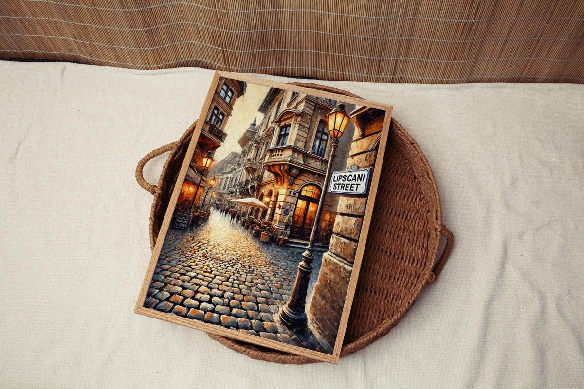 Lipscani Street Print - Bucharest, Romania