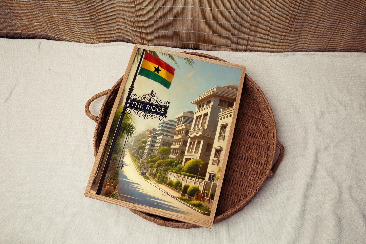 The Ridge Wall Art Print - Accra Travel Poster, Ghana Souvenir, Housewarming Gift, Stylish Ghana Art Decor