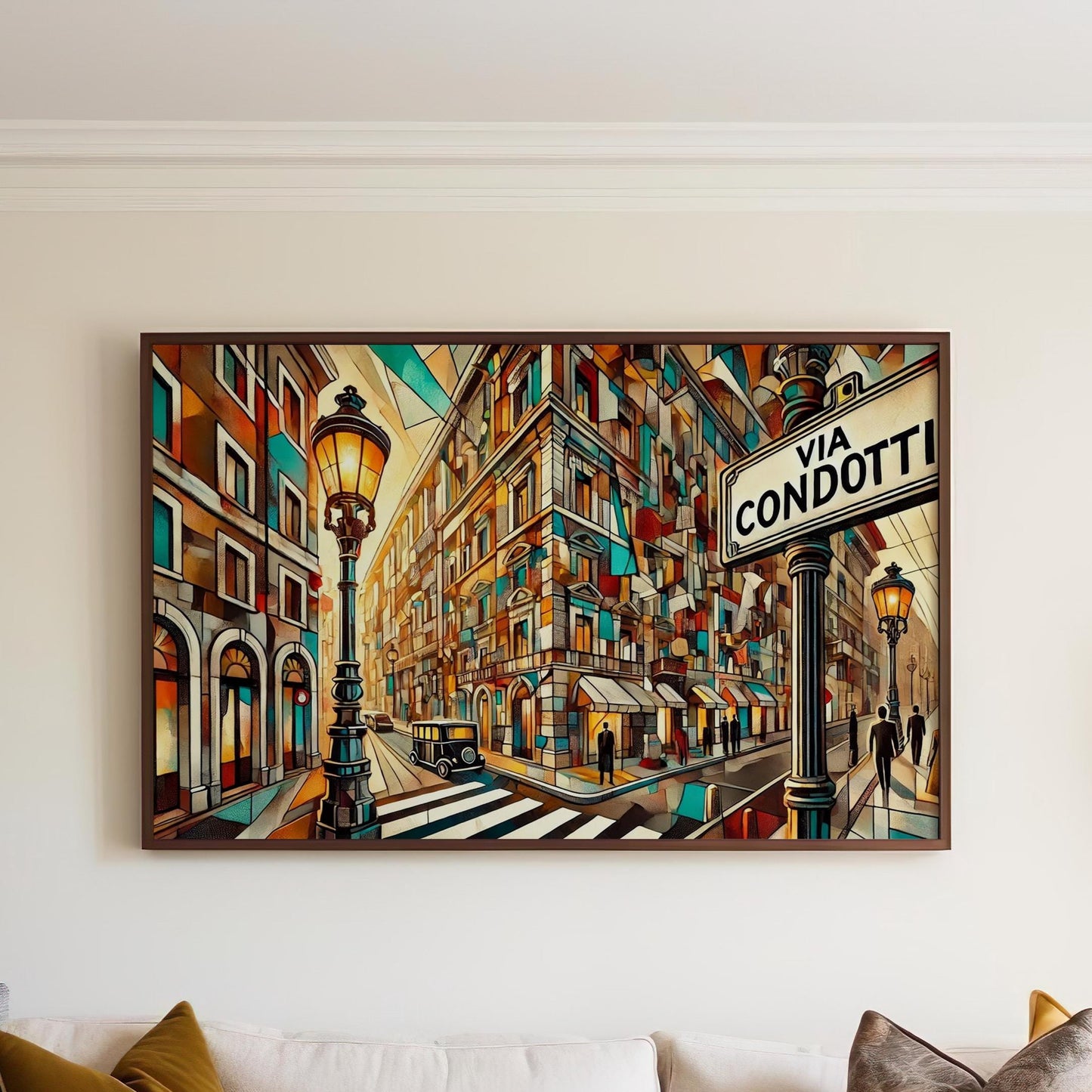 Via Condotti Wall Art Print, Rome Travel Poster, Italy Decor, Roman Souvenir, Housewarming Gift, Italy Travel Art, Rome Cityscape Gift