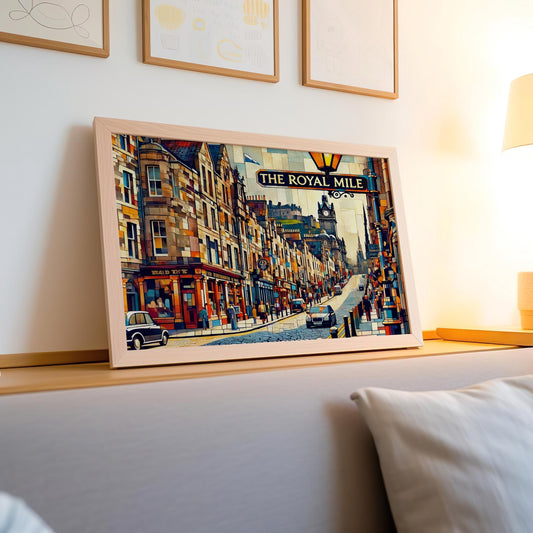 The Royal Mile Wall Art Print – Edinburgh Scotland Travel Poster, Scotland Gift, Housewarming Decor, Authentic Travel Print