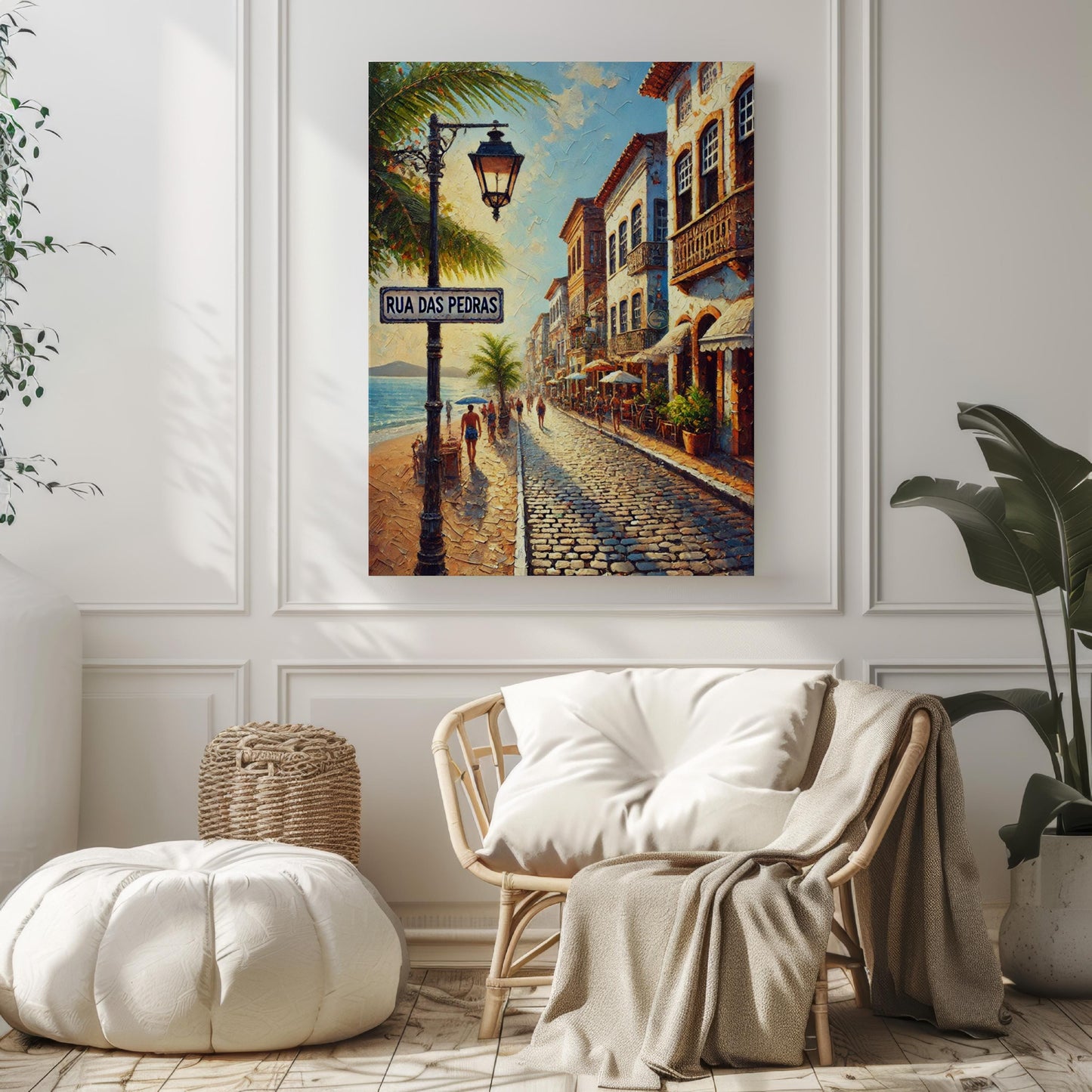 Poster Rua das Pedras Wall Art Brazil Travel Print South American Art Housewarming Gift Brazil Decor
