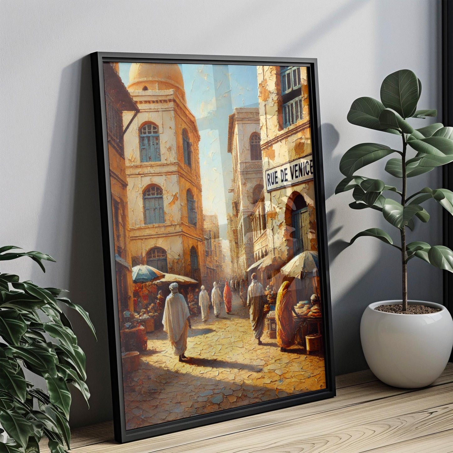Djibouti Art, Rue de Venice Wall Decor, Djibouti City Print, Travel Souvenir, African Street Sign Art, Home Decor, Gift for Travelers