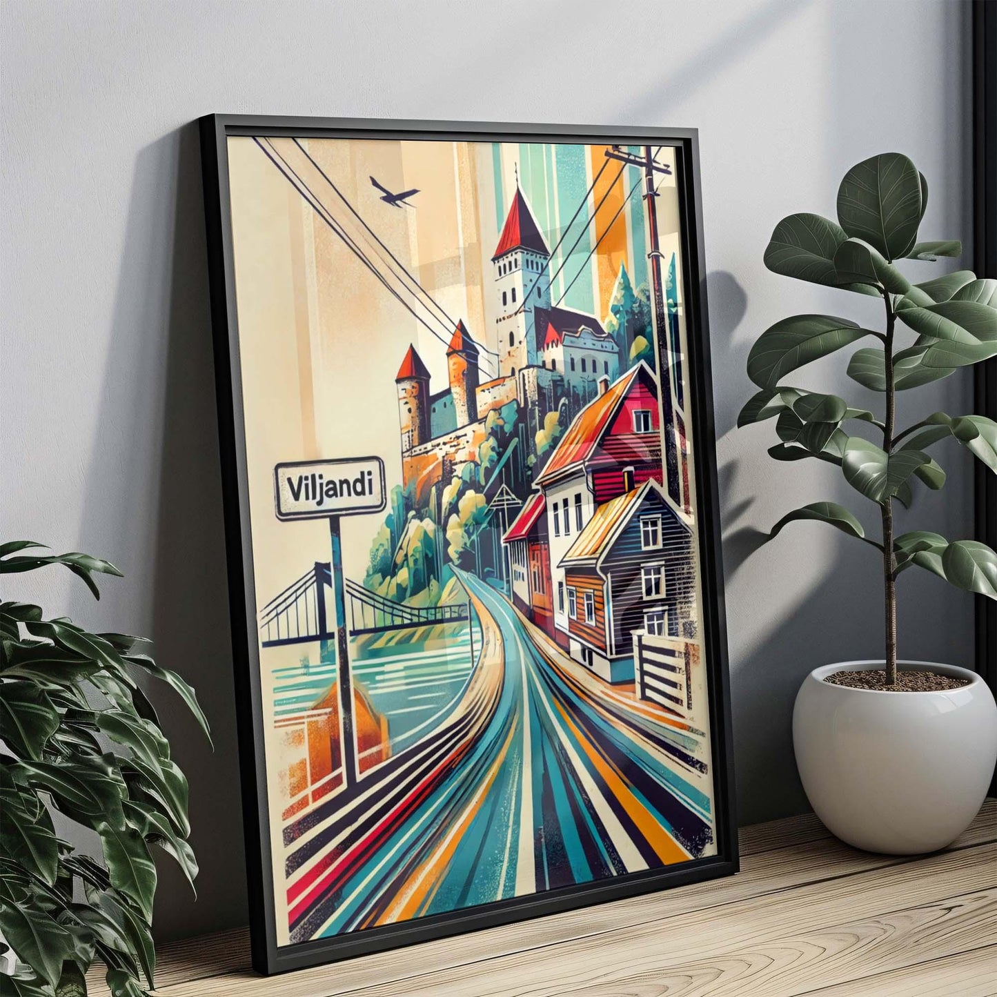 Viljandi Art Print – Estonia City Wall Art, Travel Poster, European Home Decor, Housewarming Gift, Viljandi Travel Print, Estonia Art Decor