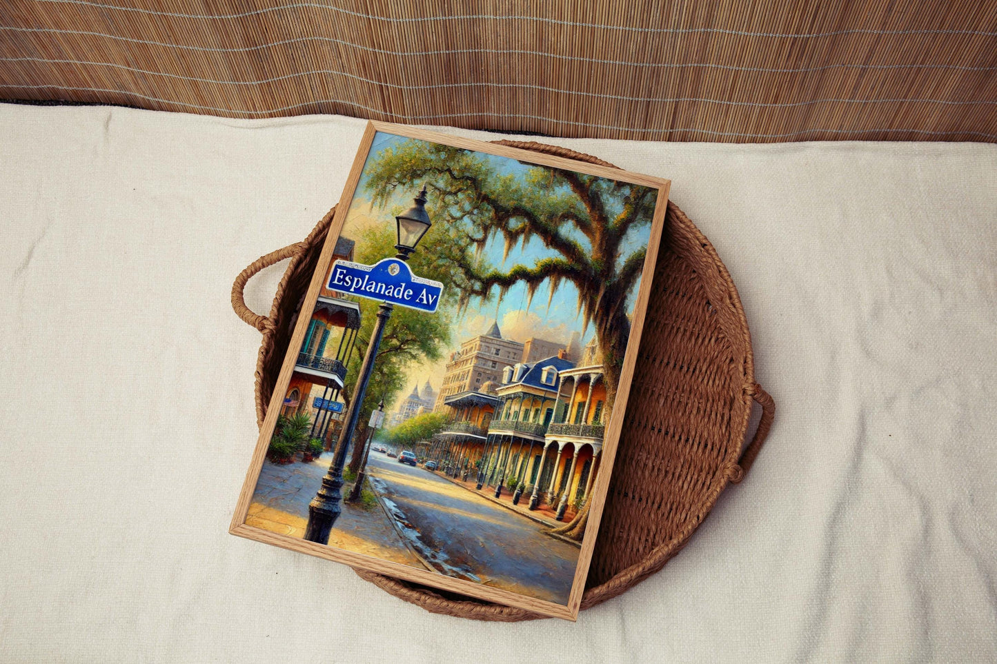 Esplanade Ave Print - New Orleans Wall Art, Louisiana Travel Poster, Esplanade Avenue Home Decor, New Orleans Gift & Housewarming Present