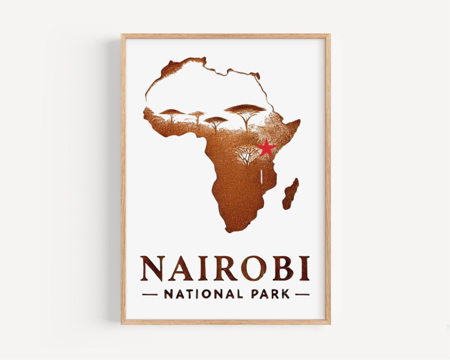 Nairobi National Park Wall Art - Kenya Safari Print, Africa Travel Decor, Housewarming Gift, Wildlife Home Artwork