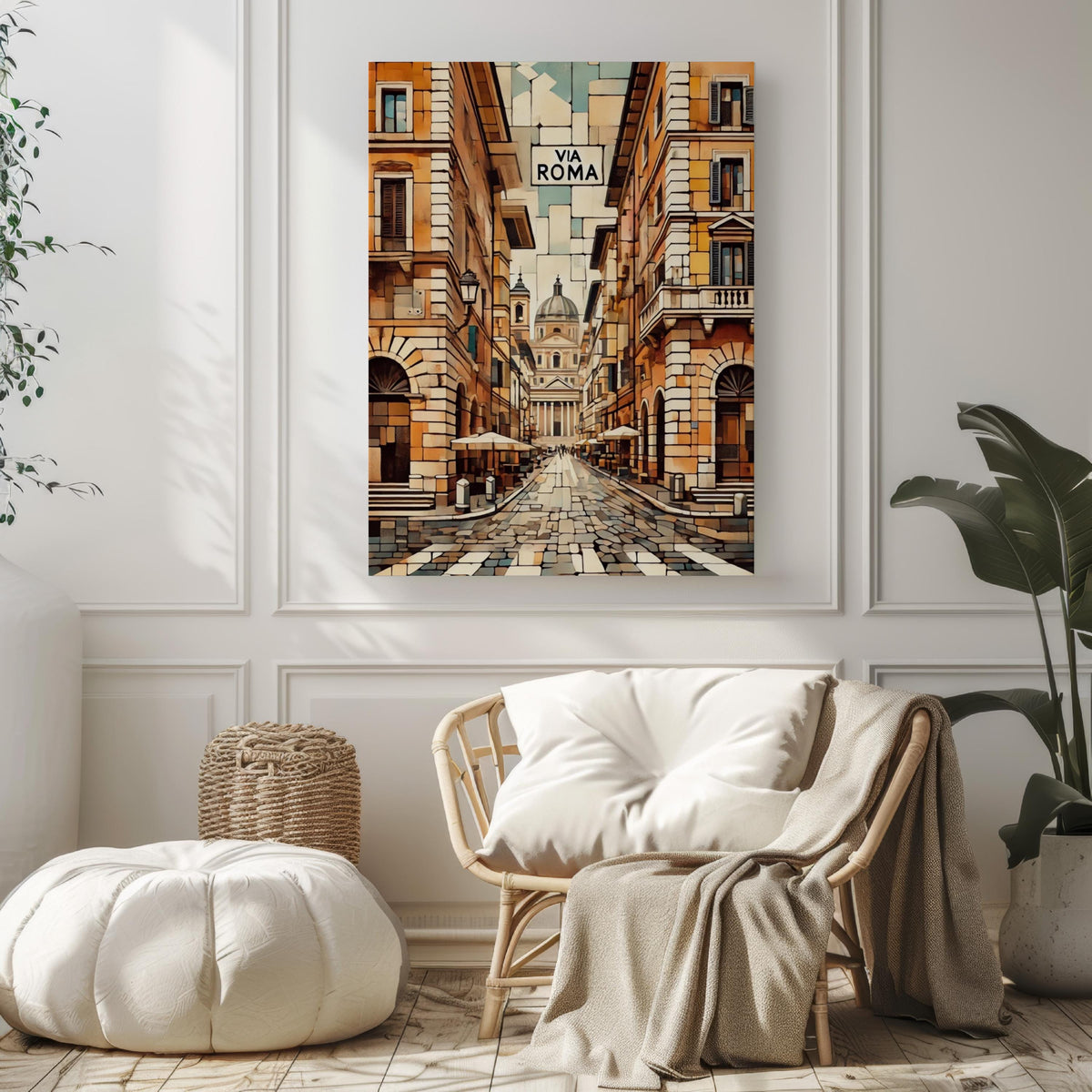 Via Roma Vintage Print - Sicily, Italy